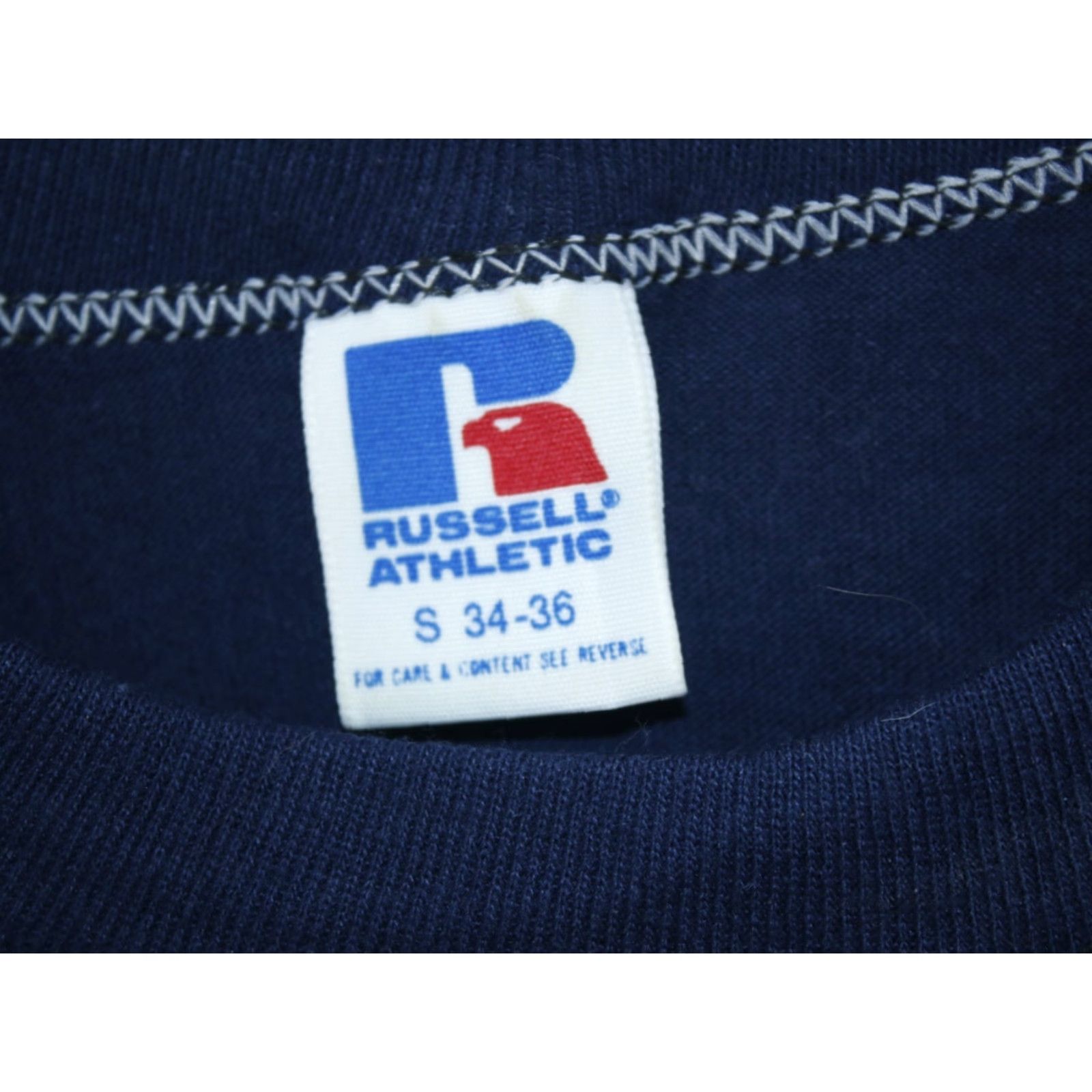 Russell Athletic Vintage Russell Athletic Men's Blue Crew Neck T-Shirt Small Cotton Blend Solid 90s Mens Size US S / EU 44-46 / 1 - 5 Thumbnail