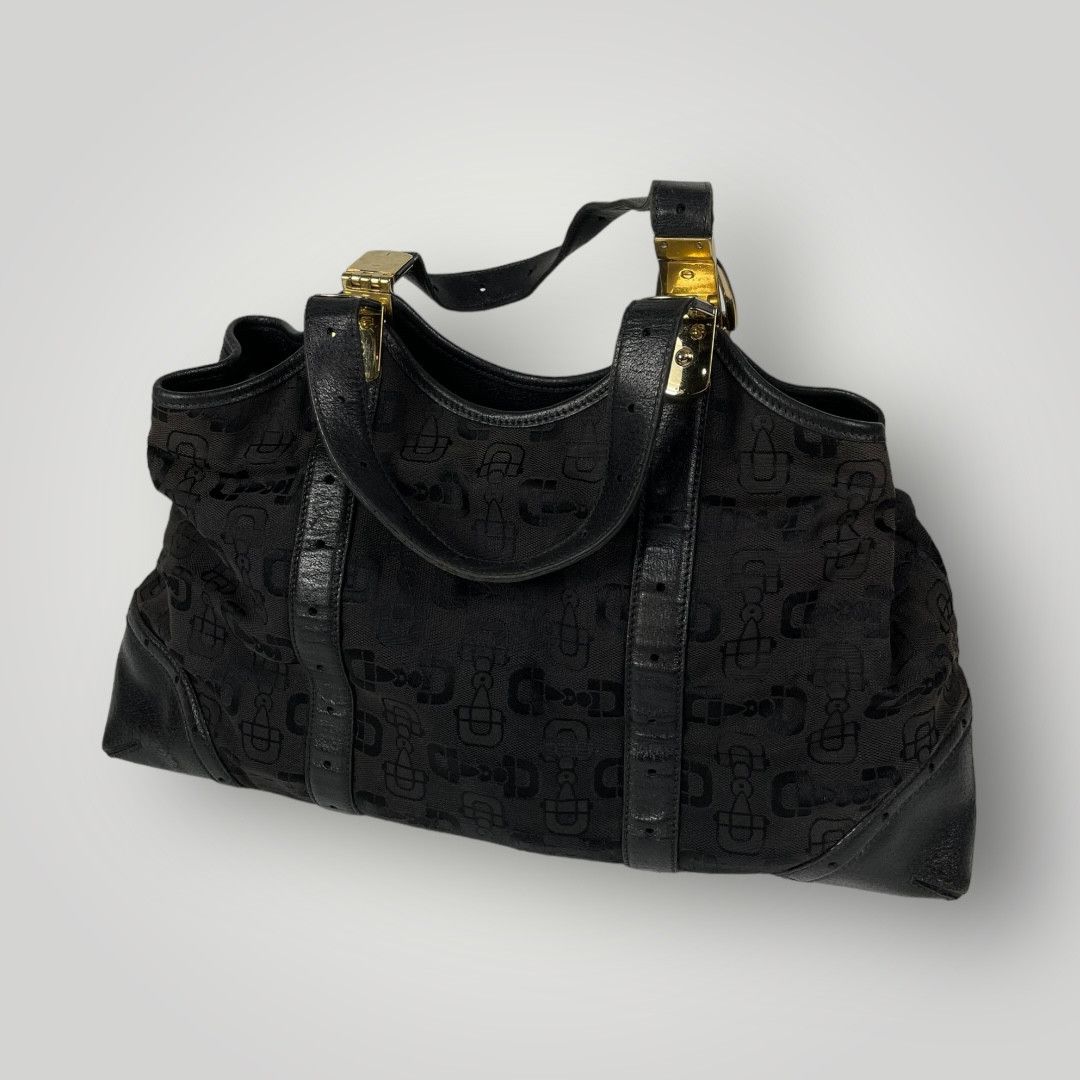 Vintage Gucci Horsebit Monogram Canvas Shoulder Bag Size ONE SIZE - 3 Thumbnail