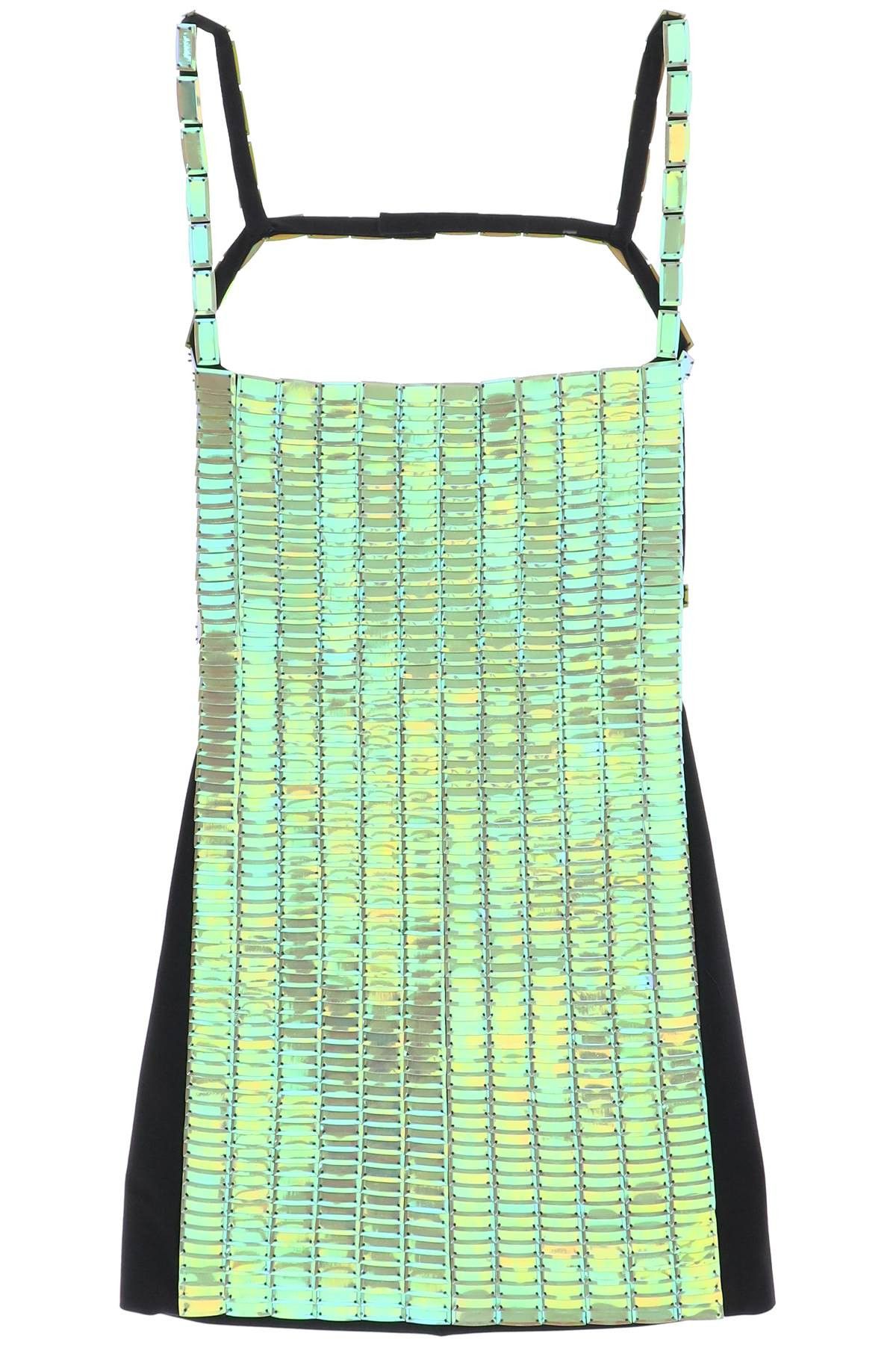image of The Attico Rue Sequined Minidress in Nero, Women's (Size Medium)