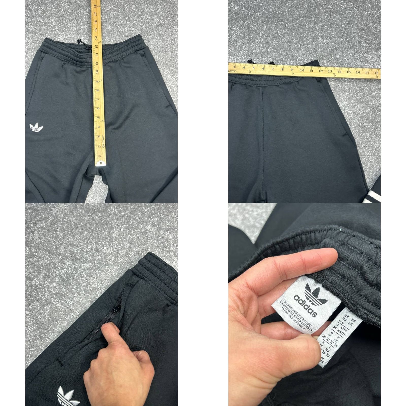 Adidas Adidas Sweatpants Womens XS Black Loose Fit Drawstring High Rise Tapered Pockets Modern Classic Outdoor Activewear Pants Womens XS Black Size 26" / US 2 / IT 38 - 8 Thumbnail
