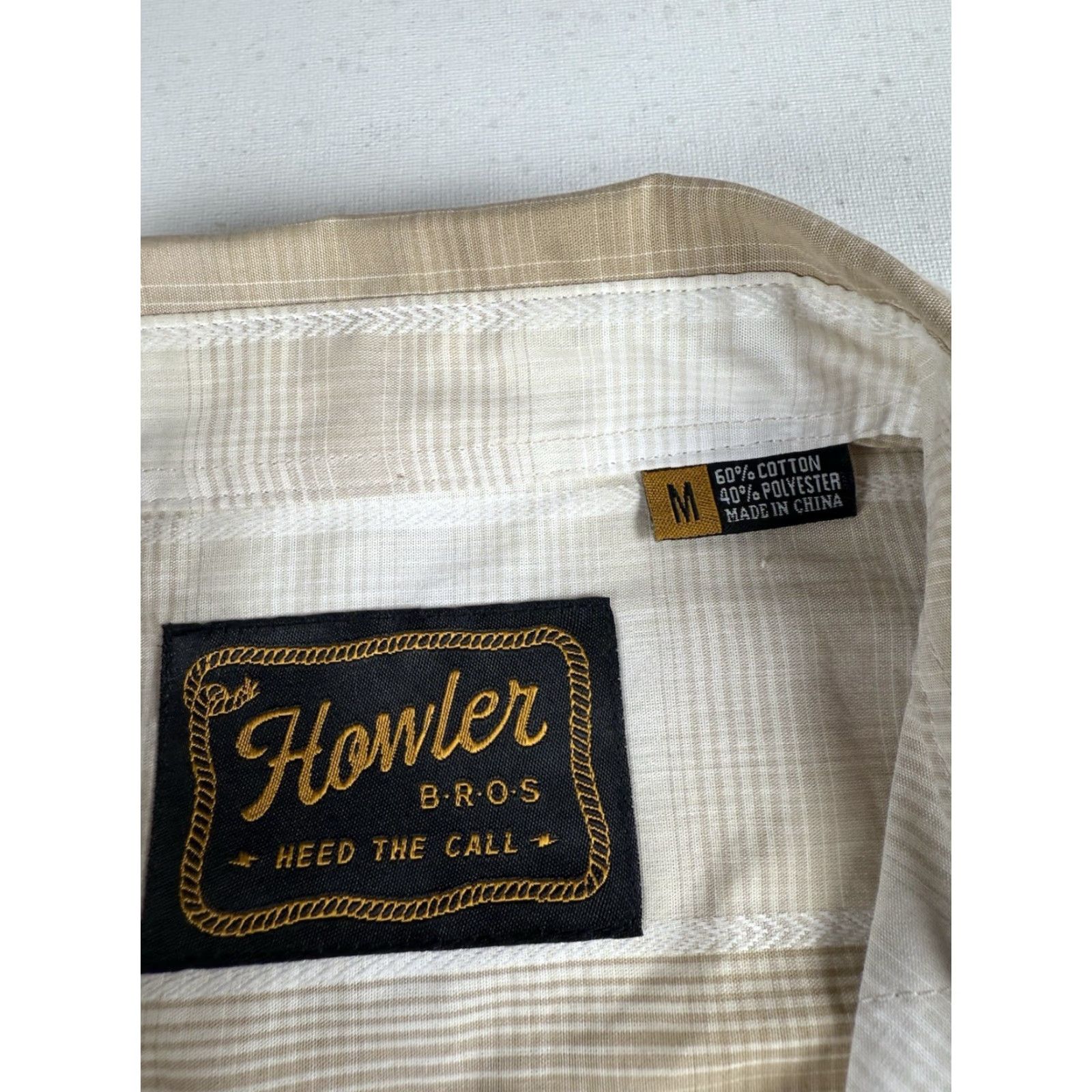 Howler Brothers Howler Brothers H BAR B Snapshirt Button-Up NWT Medium M Beige Plaid Mens Short Sleeve Shirt Size US M / EU 48-50 / 2 - 3 Thumbnail
