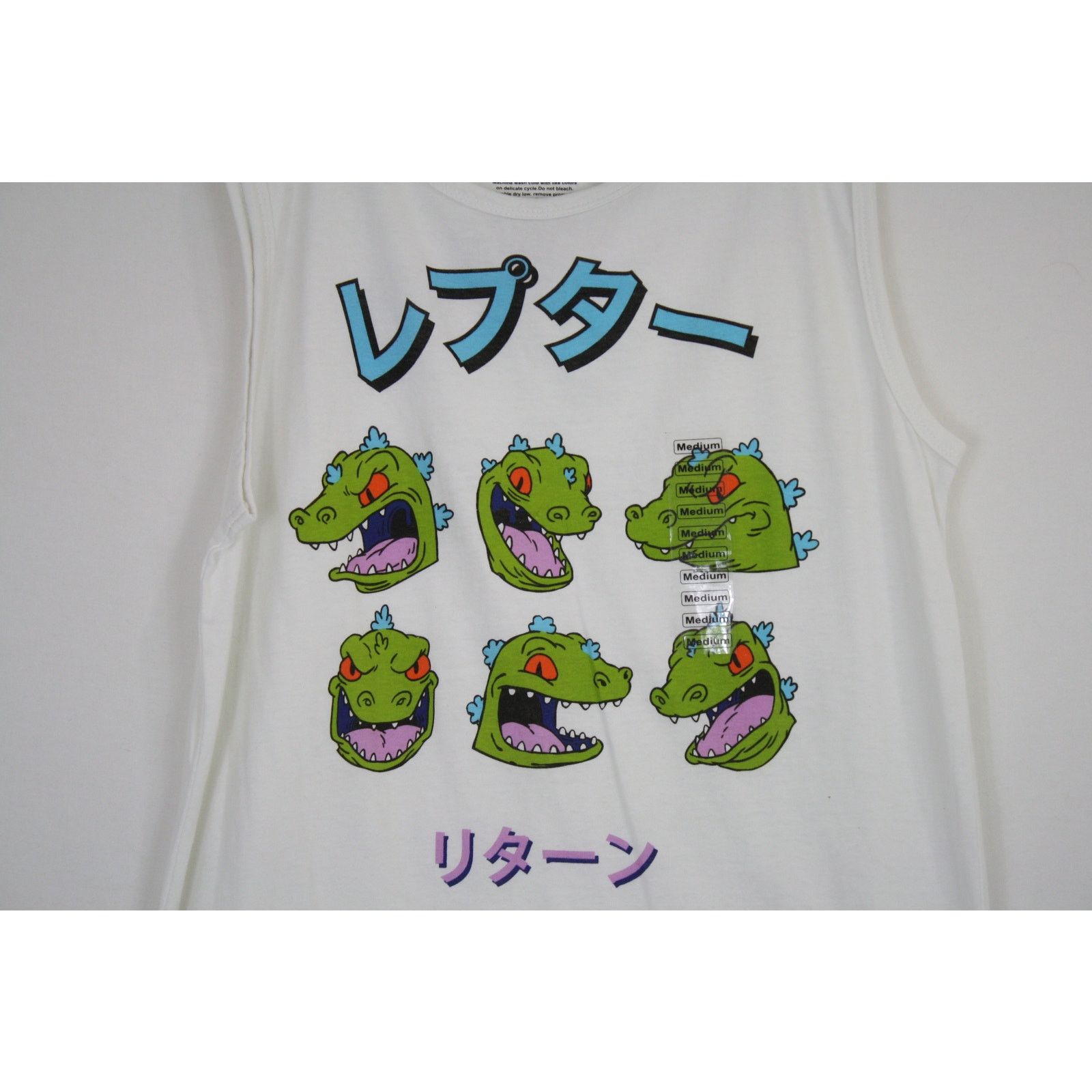 Nickelodeon NWT Rugrats Japanese Reptar White Tank Top Muscle Tee Mens M Size US M / EU 48-50 / 2 - 2 Thumbnail