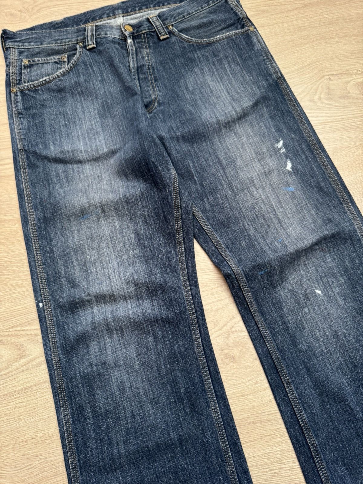 Vintage Vintage Carhartt WIP Blue Jeans Distressed Baggy Pants Size US 32 / EU 48 - 2 Thumbnail