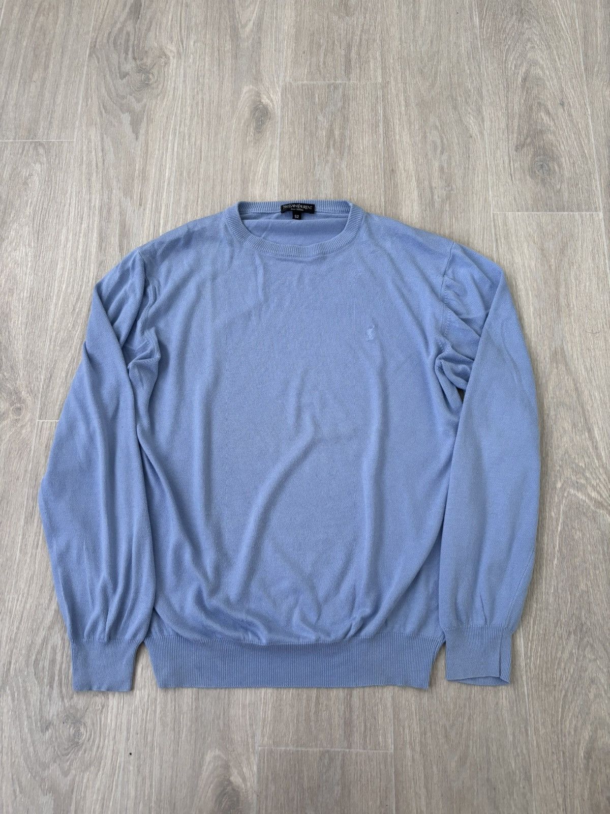 Pre-owned Vintage X Ysl Pour Homme Vintage Ysl Sweater 90's In Blue