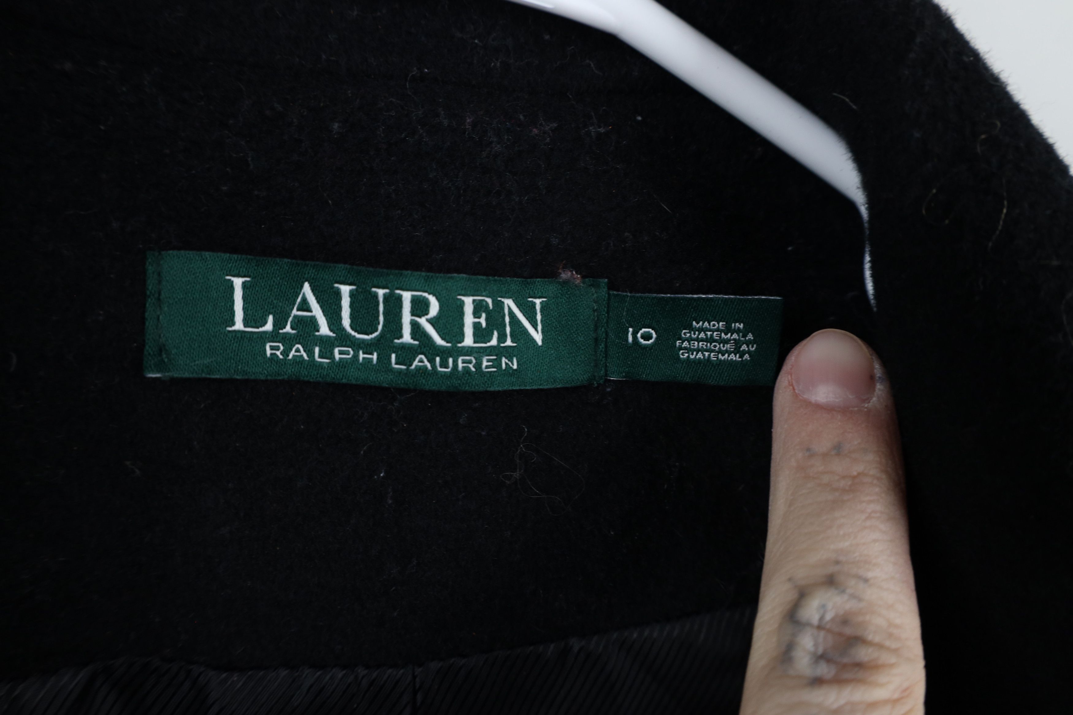 Ralph Lauren × Vintage Vintage Ralph Lauren Buckle Button Overcoat Jacket Black Size L / US 10 / IT 46 - 6 Thumbnail