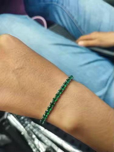 Vintage Green Zirconia Stone Bracelet Size ONE SIZE - 4 Thumbnail