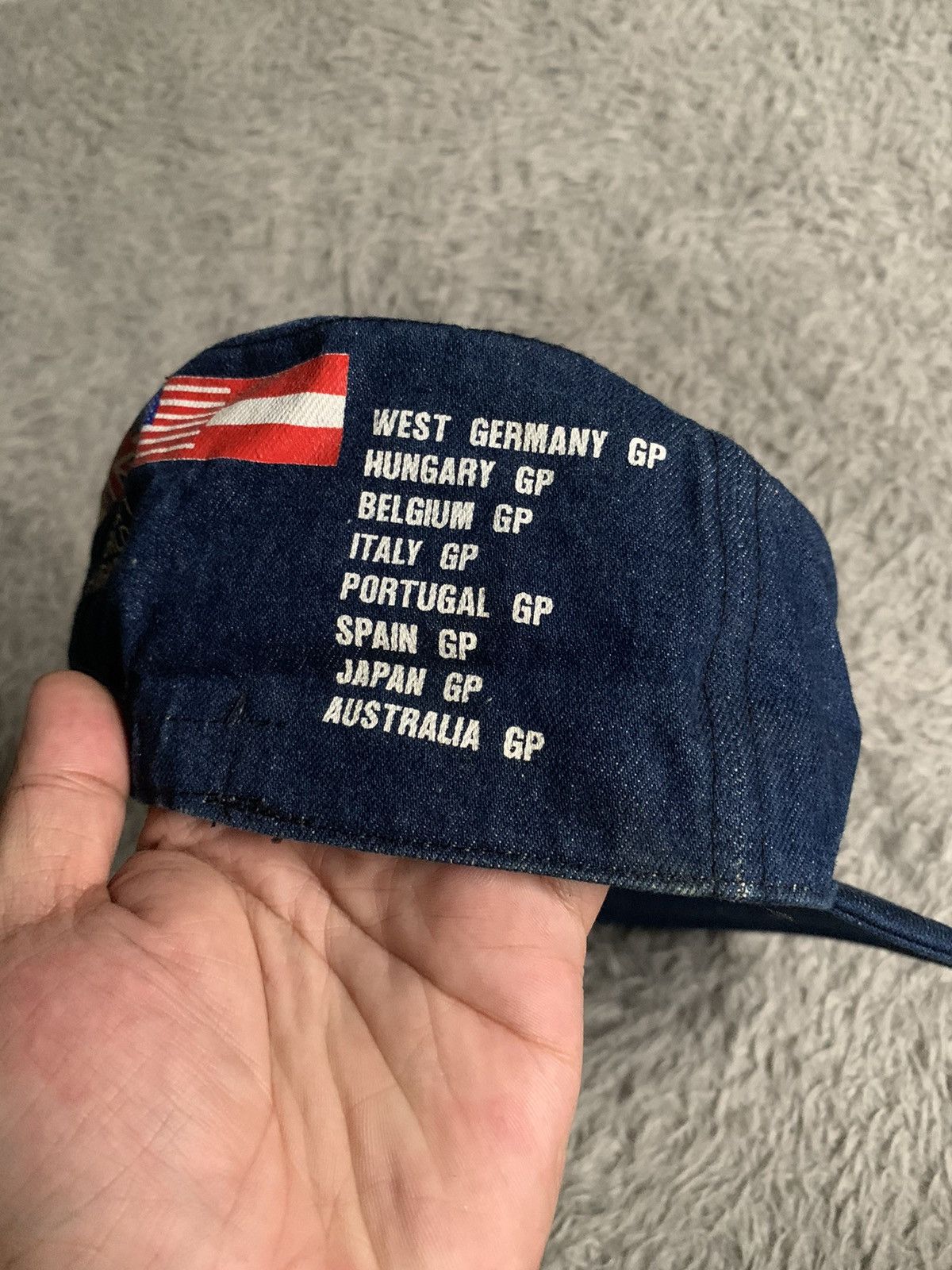 Gear for Sports Vintage F1 Formula 1 Grand Pix World Champion Ship Denim Cap Size ONE SIZE - 2 Thumbnail