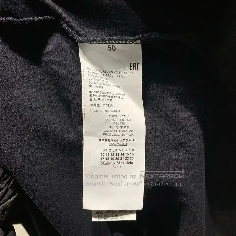 Maison Margiela Maison Margiela Black Cotton Men's T-Shirt . Size US M / EU 48-50 / 2 - 6 Thumbnail