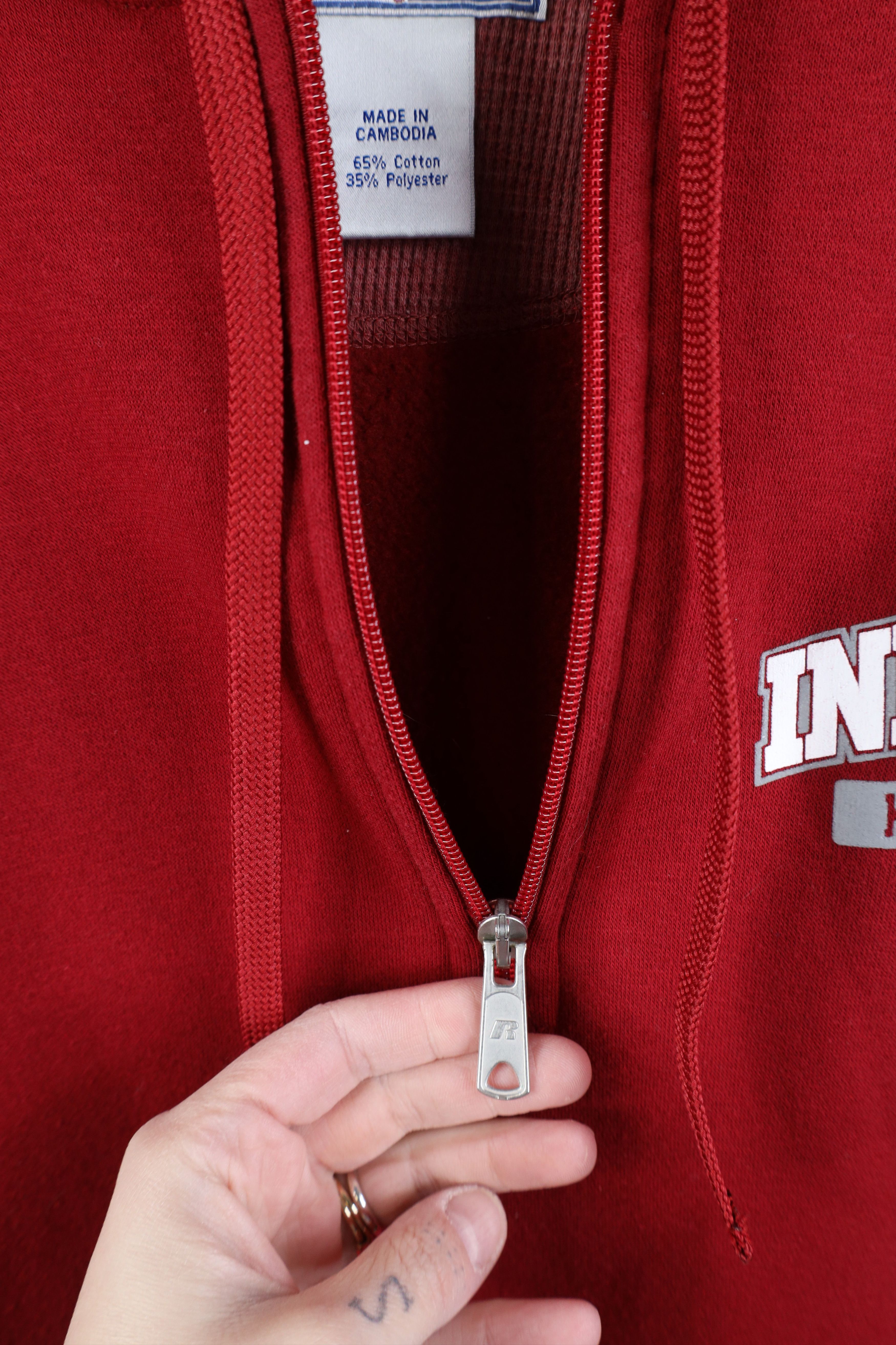 Russell Athletic Vintage 90s Russell Athletic University Football Zip Hoodie Size US S / EU 44-46 / 1 - 6 Thumbnail