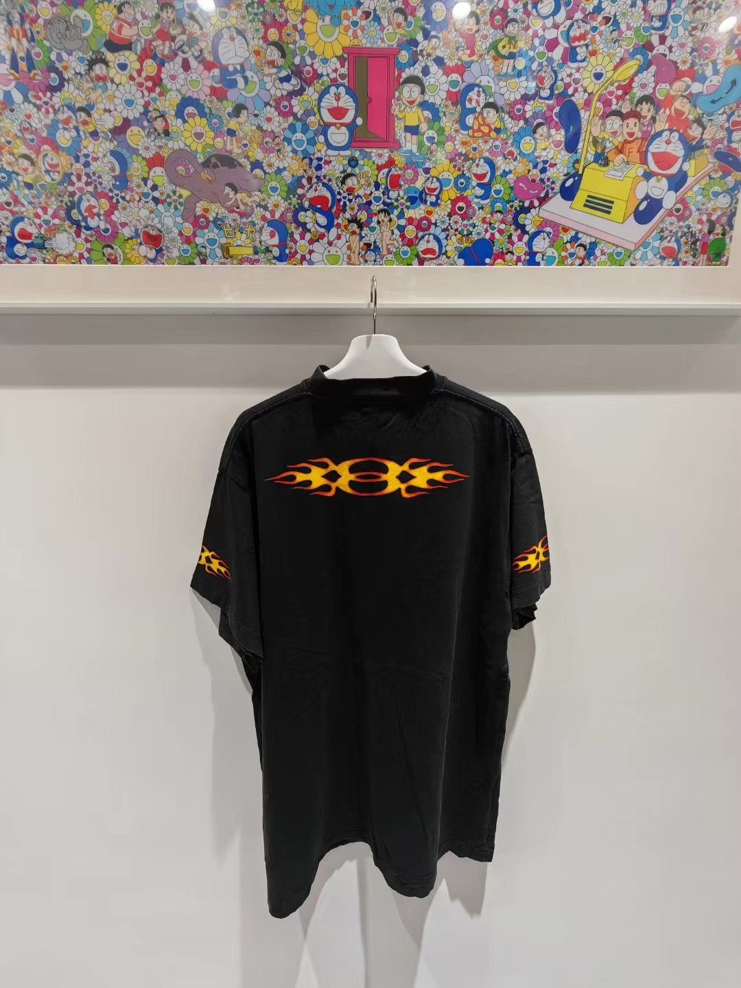 Balenciaga Balenciaga 24 NewDoubleRing Flame Short Sleeve T‑shirt Q15 Size US S / EU 44-46 / 1 - 2 Thumbnail