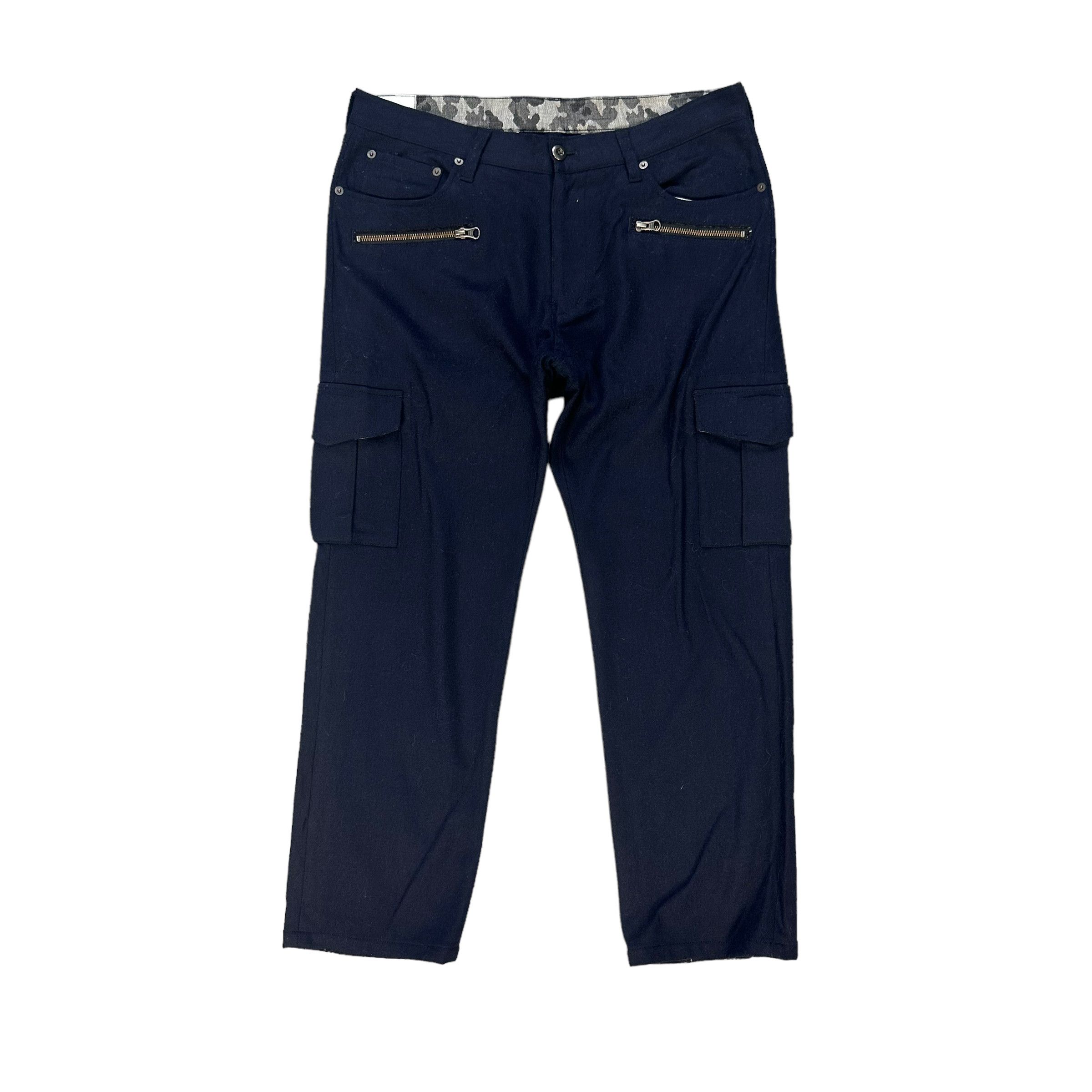 image of Designer R.p.t By Rupert Multipocket Cargo Pants 7625-158 in Navy, Men's (Size 34)