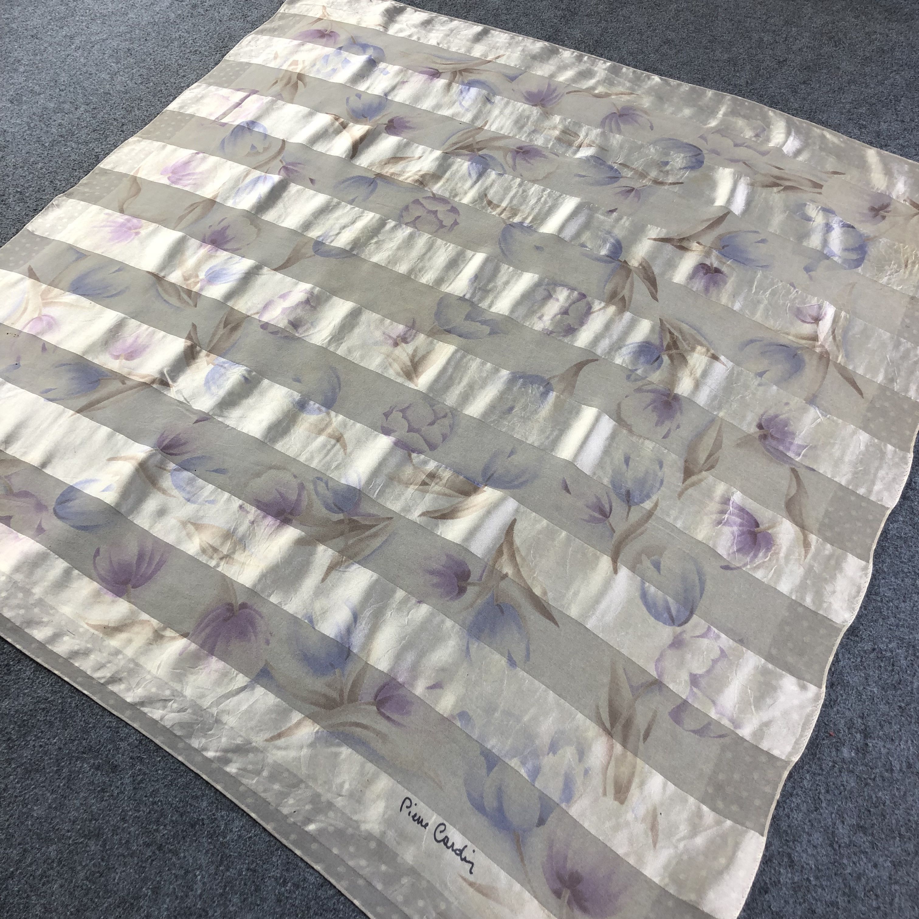 Pierre Cardin Vintage Pierre Cardin Slit Thread Silk Scarf M655 Size ONE SIZE - 2 Thumbnail