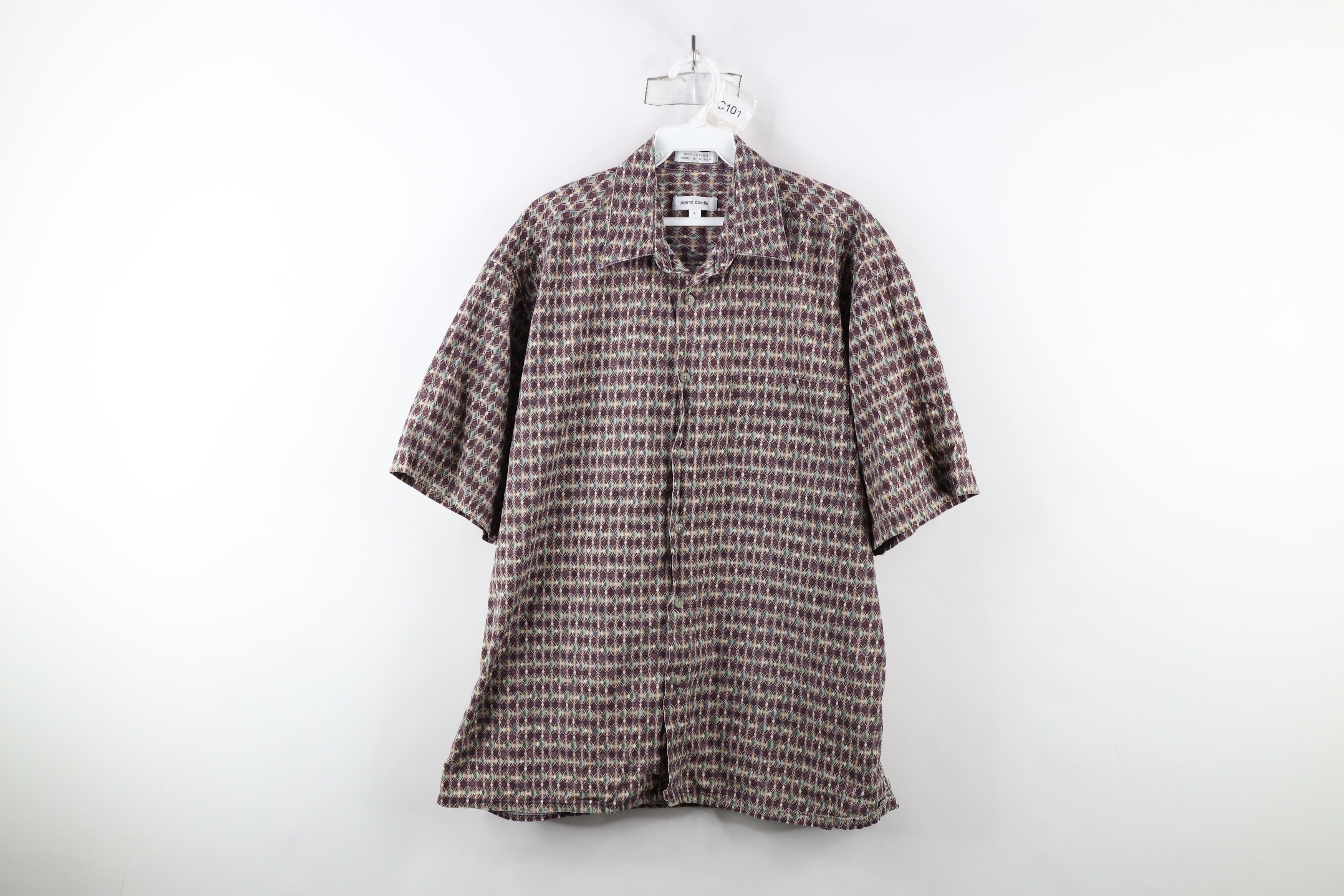 Vintage Vintage 90s Streetwear Short Sleeve Collared Button Shirt Size US L / EU 52-54 / 3 - 1 Thumbnail