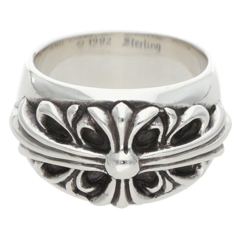 Chrome Hearts Chrome Hearts Floral Cross Silver Ring No. 14 Size ONE SIZE - 1 Thumbnail