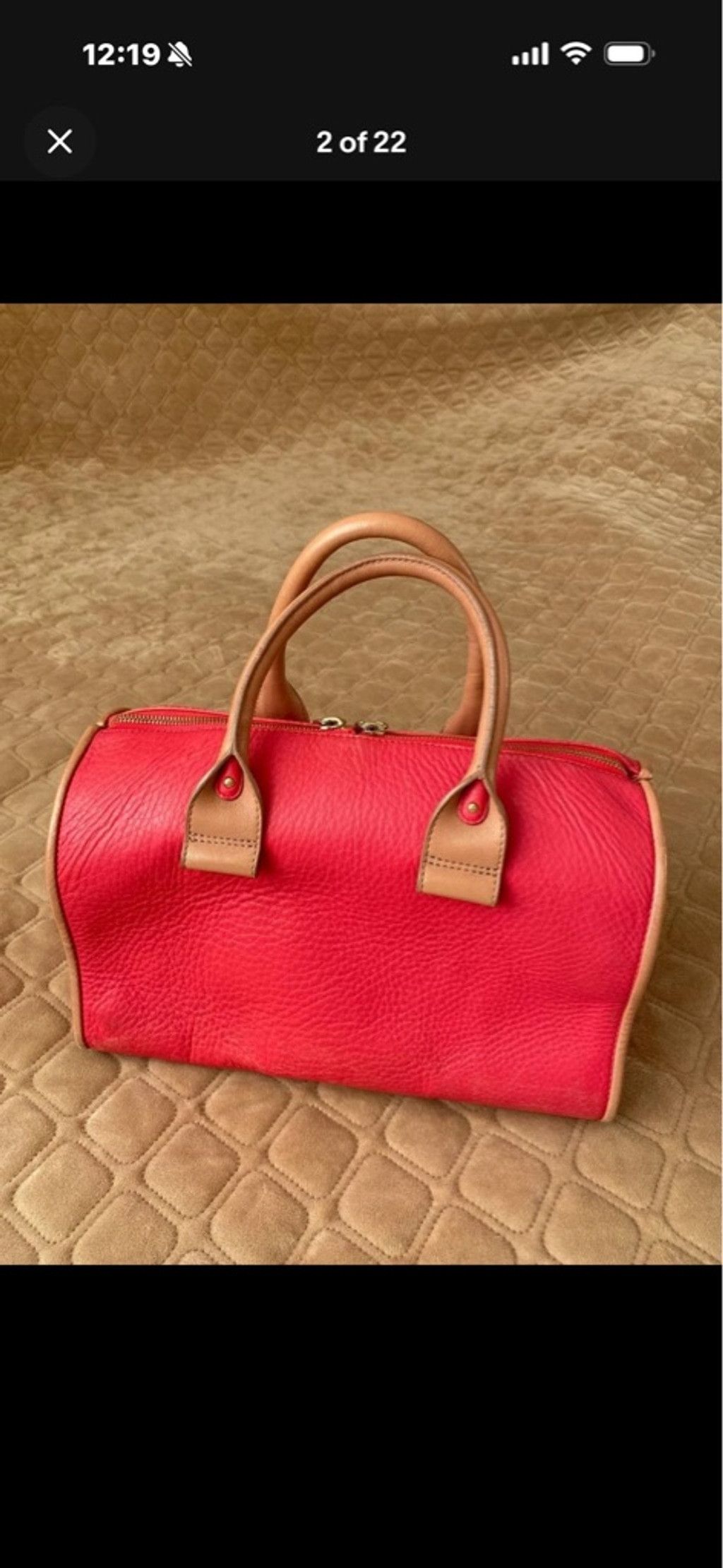 See by Chloe Women's See by Chloé pink & Tan Leather Satchel Boston Bag Size ONE SIZE - 3 Thumbnail