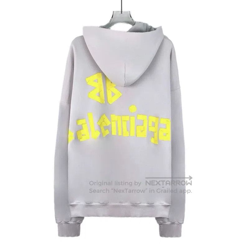 Balenciaga Balenciaga White Hole Distressed Tape Logo Letter Printed Size US XS / EU 42 / 0 - 2 Thumbnail