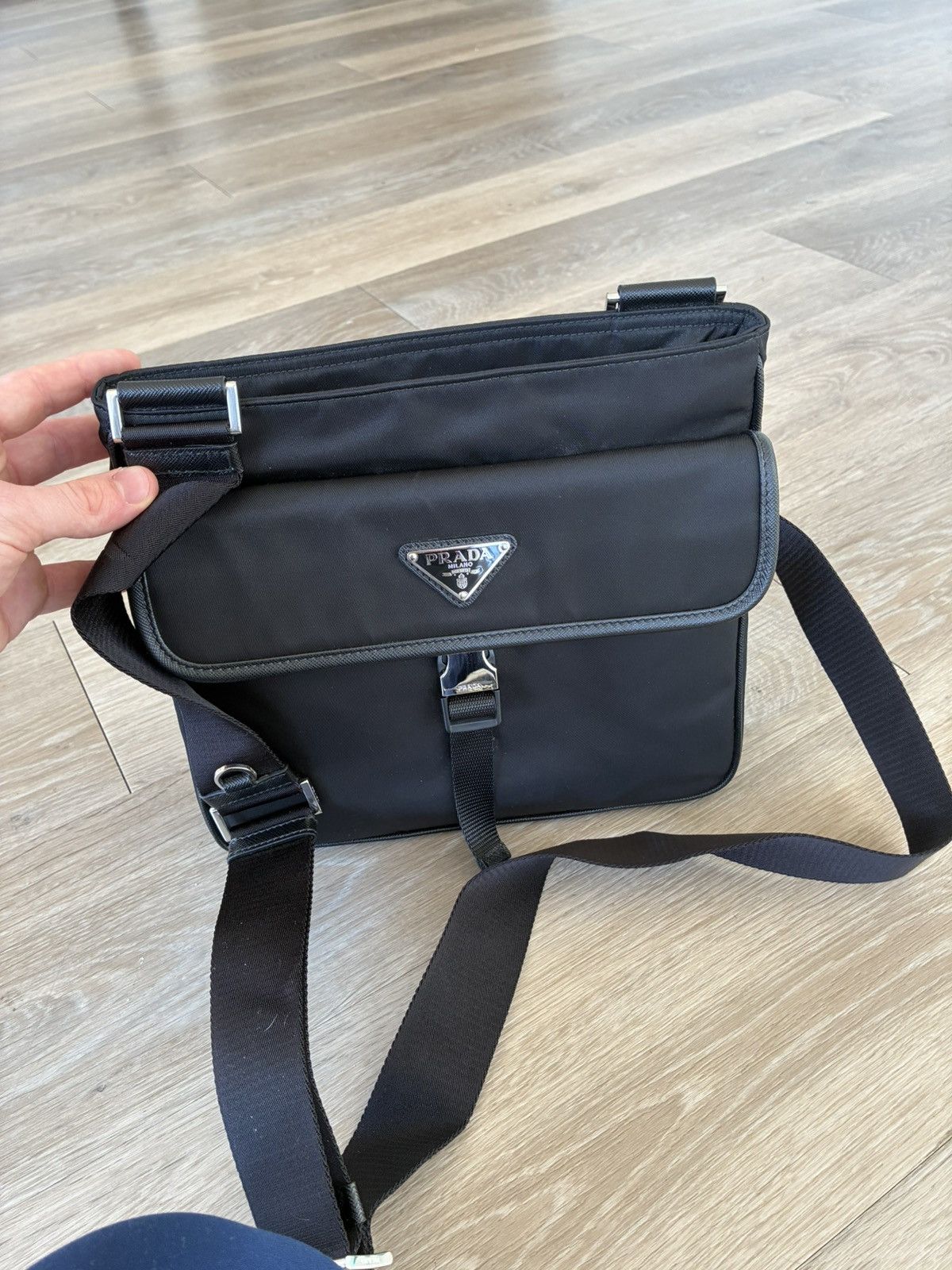 Prada Prada black nylon messenger bag Size ONE SIZE - 1 Thumbnail