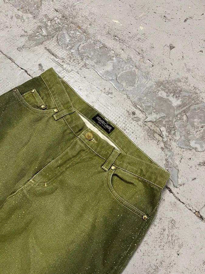 Roberto Cavalli 2000s Roberto Cavalli Gradient Green Glitter Pants Size 26" / US 2 / IT 38 - 6 Thumbnail