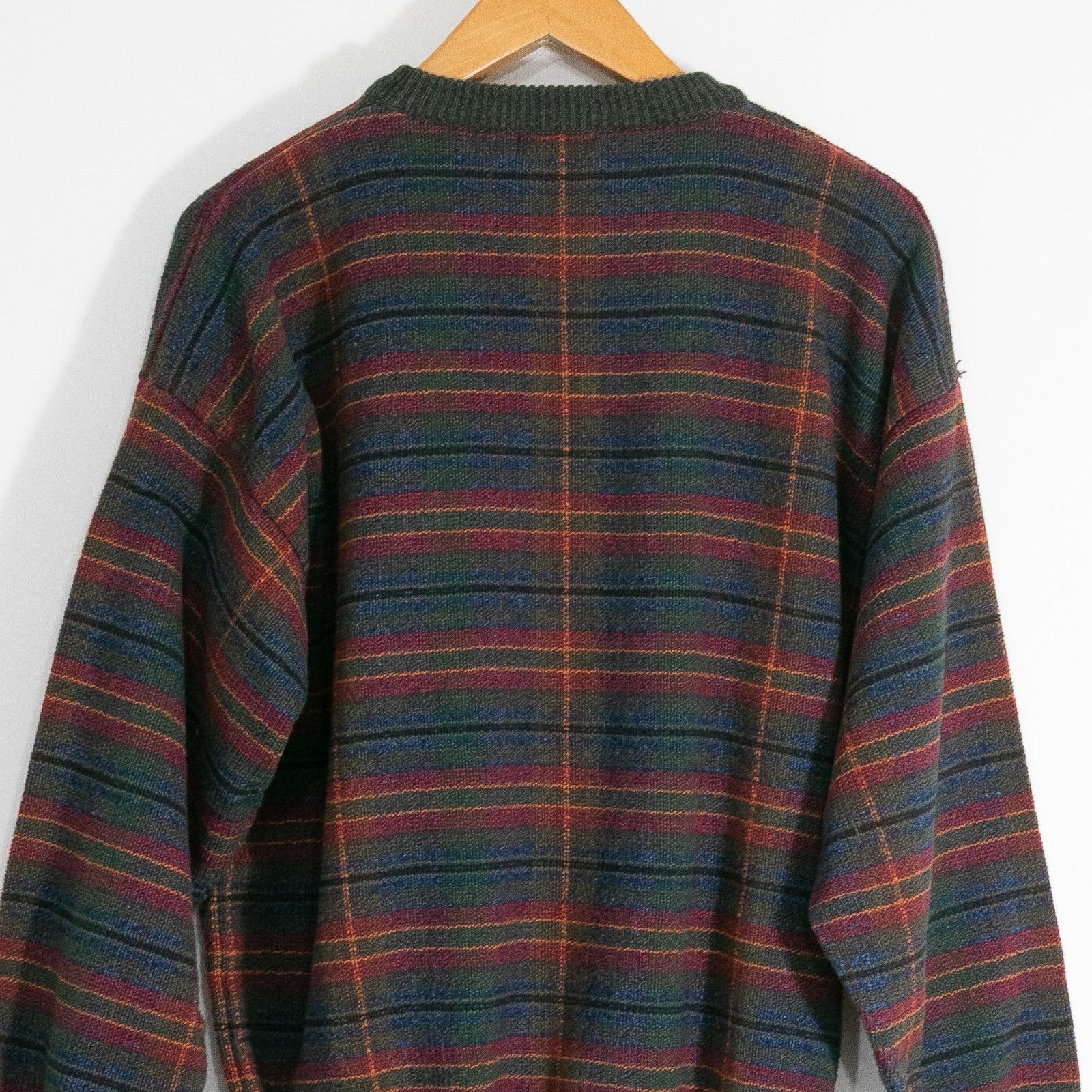 Gant Vintage 90s Gant Plaid Cotton Knit Sweater Large Distressed Size US L / EU 52-54 / 3 - 6 Thumbnail