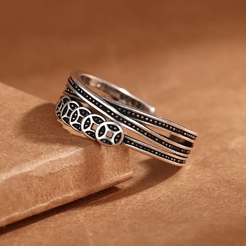 Japanese Brand Retro Coins Ring Size ONE SIZE - 1 Thumbnail