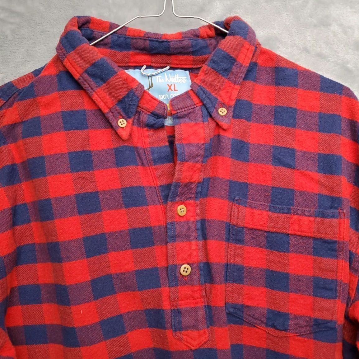 Chubbies Nutter by Chubbies Flannel Shirt Men XL Buffalo Plaid Red Blue Pullover Made USA Shirt Size US XL / EU 56 / 4 - 2 Thumbnail