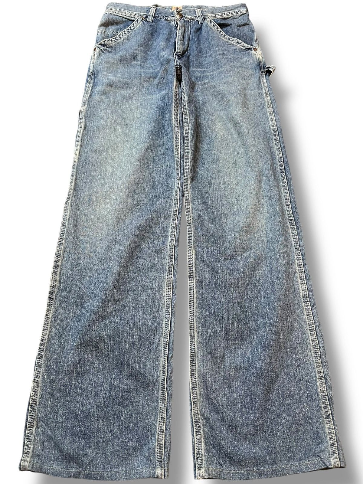 1017 ALYX 9SM Vintage 101 By Edwin Baggy Cargo Carpenter Denim Size US 29 - 1 Thumbnail