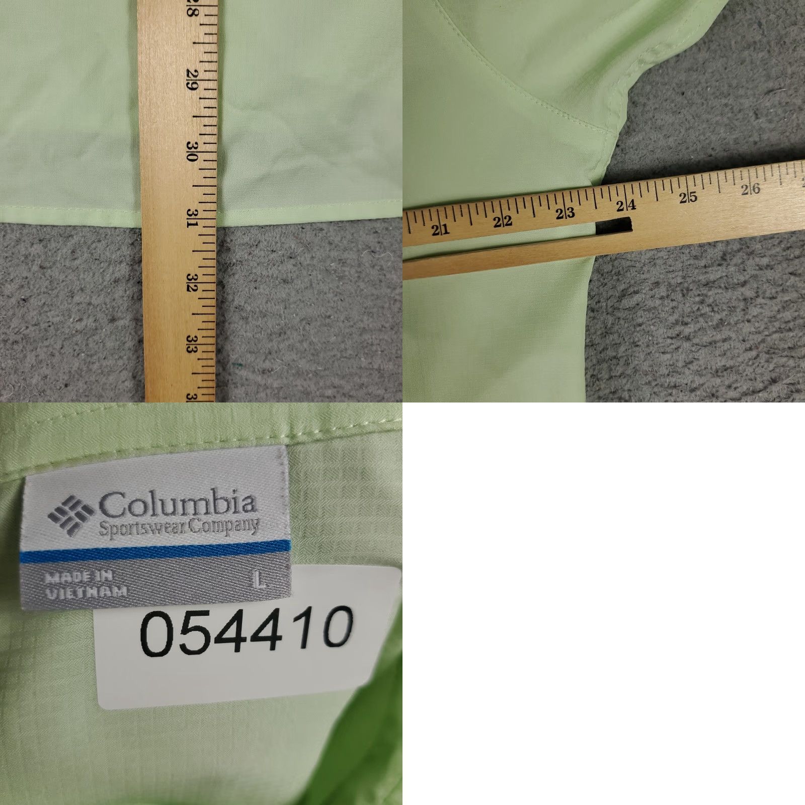 Vintage Columbia Shirt Mens L Mint Green Button-Up Long Sleeve Casual/Workwear Business Formal Party/Cocktail Travel Wedding Comfort Buttoned Size US L / EU 52-54 / 3 - 8 Thumbnail