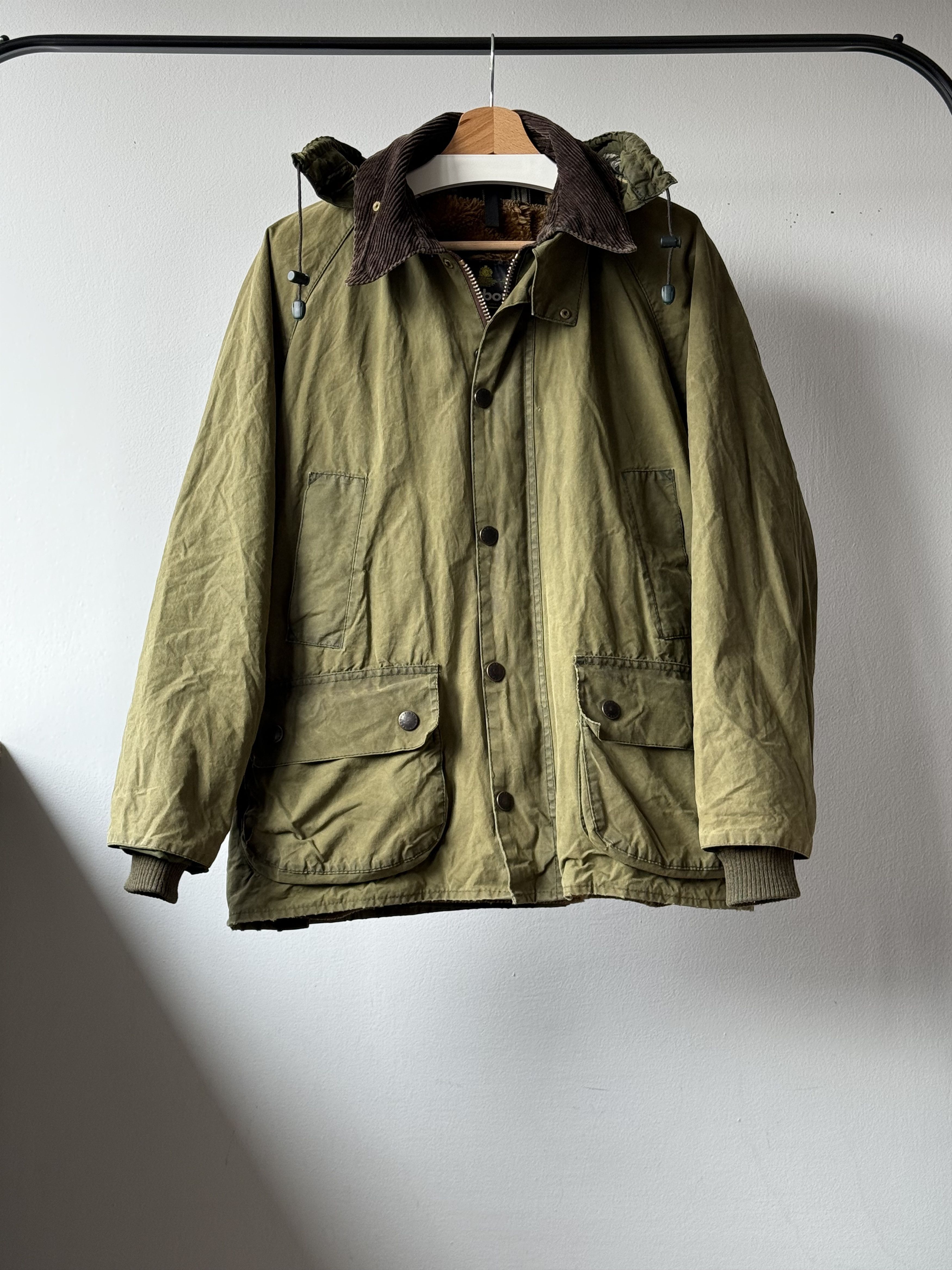Barbour Barbour A100 Bedale Waxed Hooded Jacket + Warm Pile Lining  