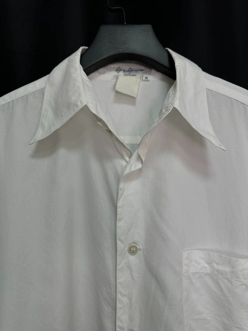 Yohji Yamamoto Yohji Yamamoto 94aw white cotton shirt with pointed collar Size US M / EU 48-50 / 2 - 5 Thumbnail