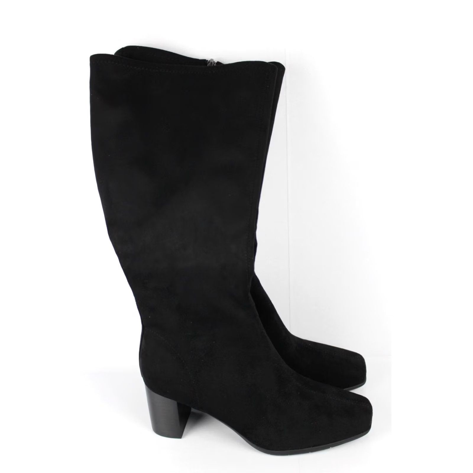 Vintage Aerosoles Women's Micah Tall Boots Size 8 WW Black Fabric Boots Size US 8 / IT 38 - 3 Thumbnail