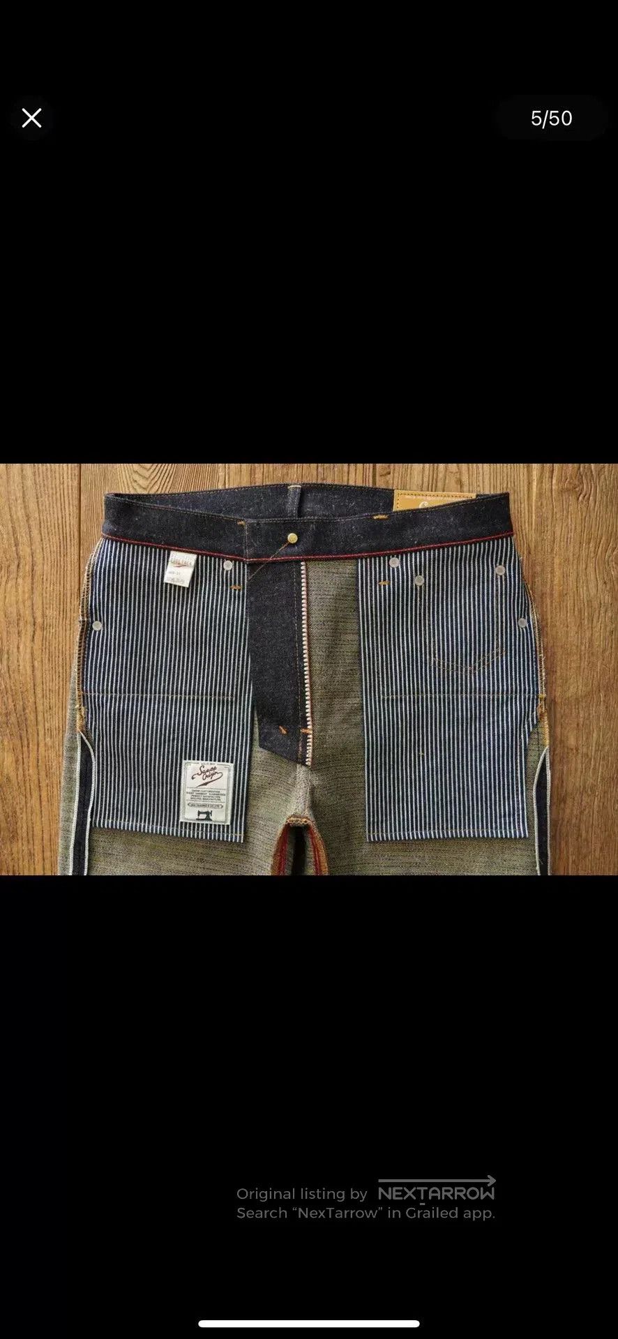 Sauce Zhan Sauce Origin Engraved Silver Limited Jeans. Size US 33 - 4 Thumbnail
