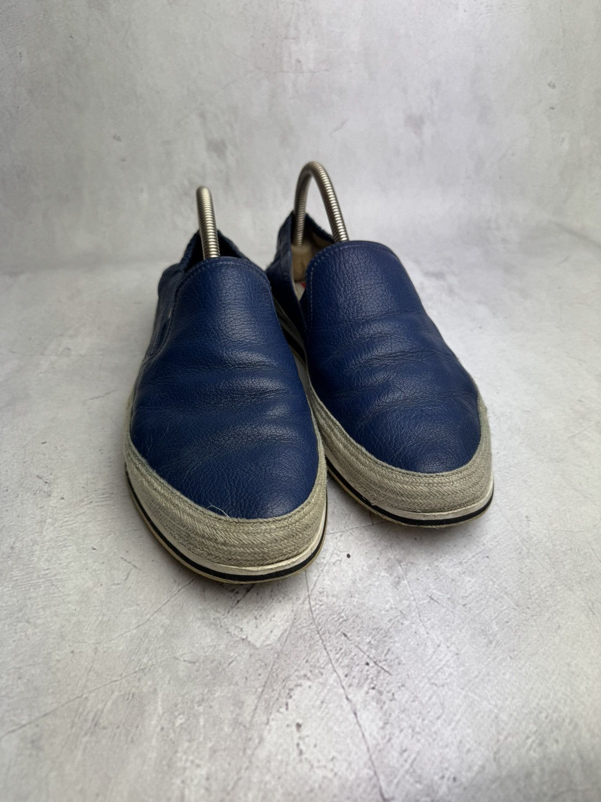 Prada × Vintage Prada Slip On Espadrille Loafers Blue Leather Men’s Size US 9 / EU 42 - 3 Thumbnail