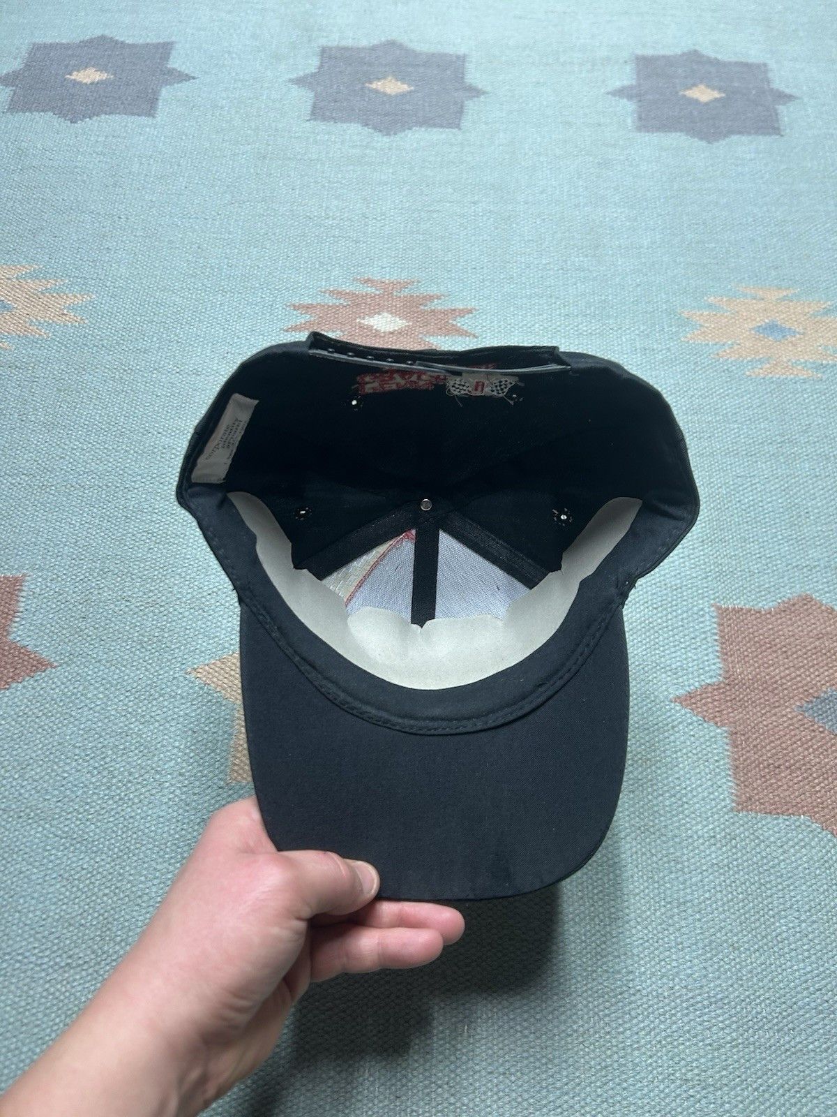 Vintage Vtg SnapBac hat Brad Penn racing oil checkered formula 1 NOS Size ONE SIZE - 5 Thumbnail