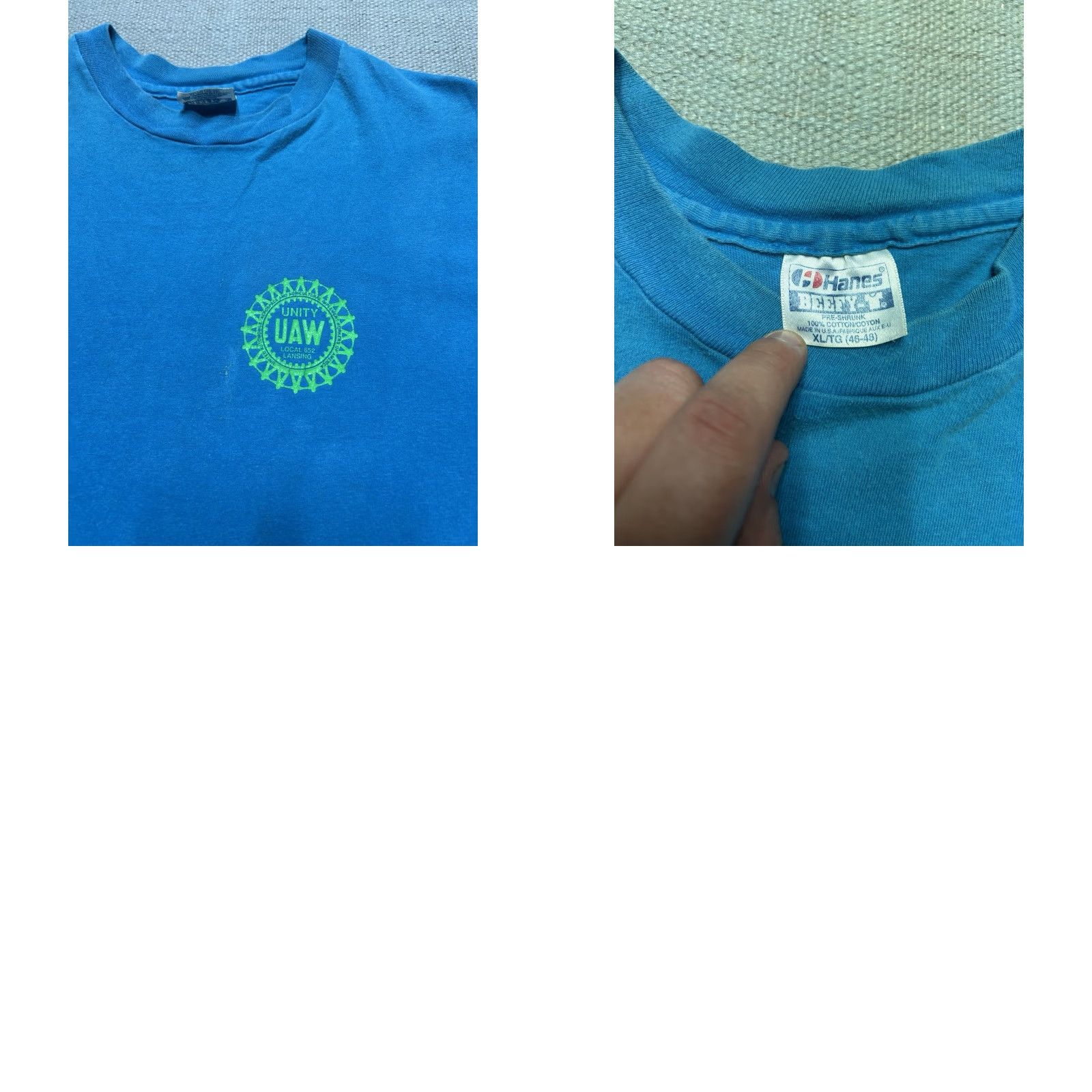 Hanes **80s Vintage Hanes Blue XL T-Shirt** User: Vintage 80s Hanes Blue XL T-Shirt Size US XL / EU 56 / 4 - 8 Thumbnail
