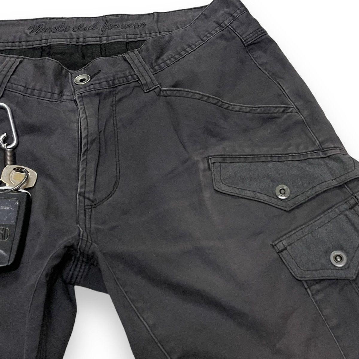 Nicole Club 🇯🇵 NICOLE CLUB FOR MEN PAISLEY 9 POCKETS CARGO PANTS Size US 29 - 7 Thumbnail