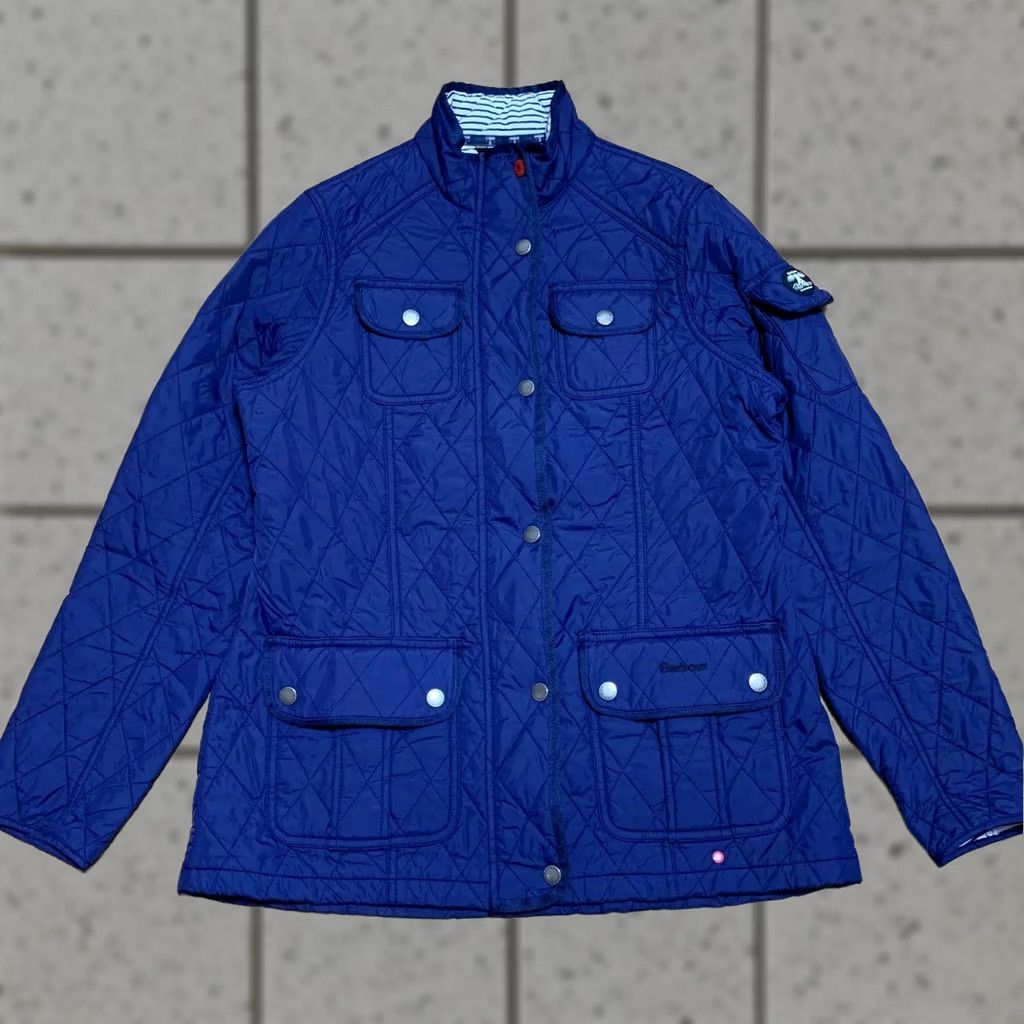 Barbour Barbour Jacket Womens M Blue Buryhead Quilted Size USA Size M / US 6-8 / IT 42-44 - 1 Thumbnail