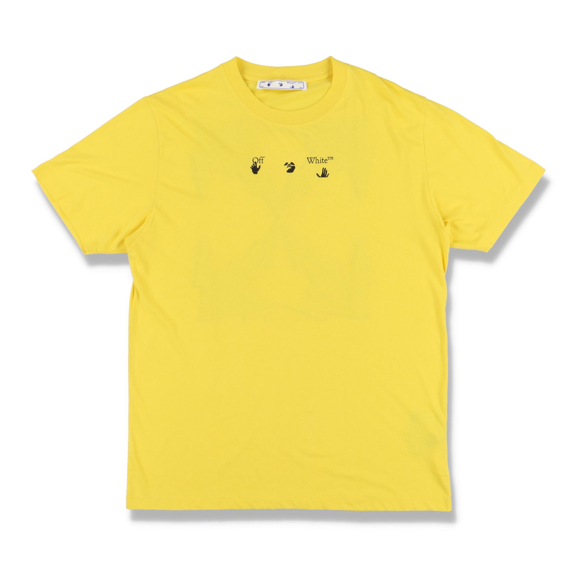 Off-White Yellow Lighting Bolt Arrows Logo T-Shirt Size US M / EU 48-50 / 2 - 3 Thumbnail