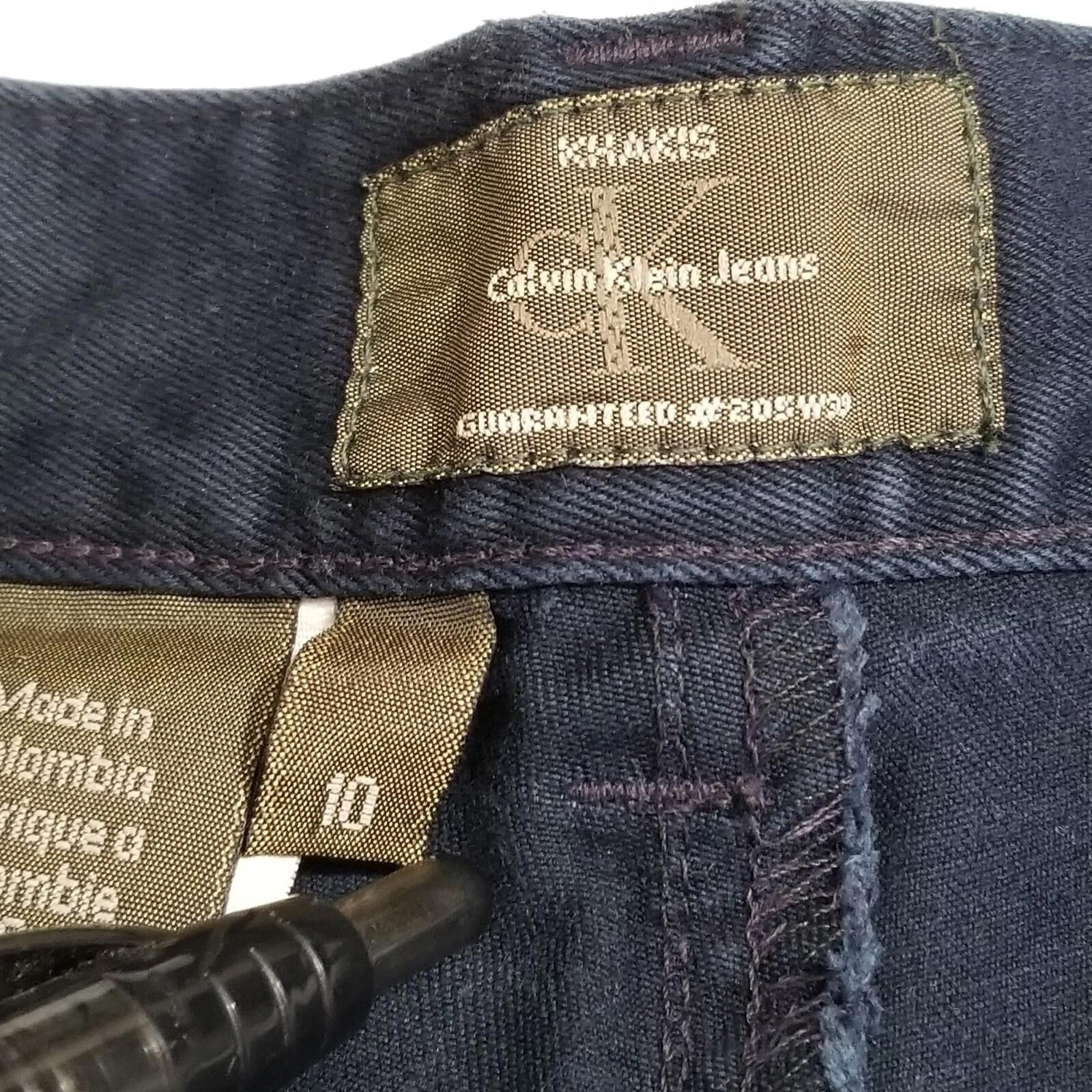 Calvin Klein Calvin Klein Flat Front Navy Blue Khakis Size 10 Size ONE SIZE - 3 Thumbnail