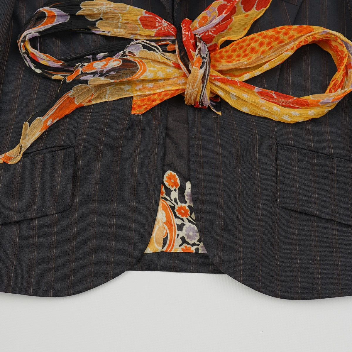 Dolce & Gabbana Dolce Gabbana Wool Striped Suit With Silk Blazer Pants Size M / US 6-8 / IT 42-44 - 8 Thumbnail