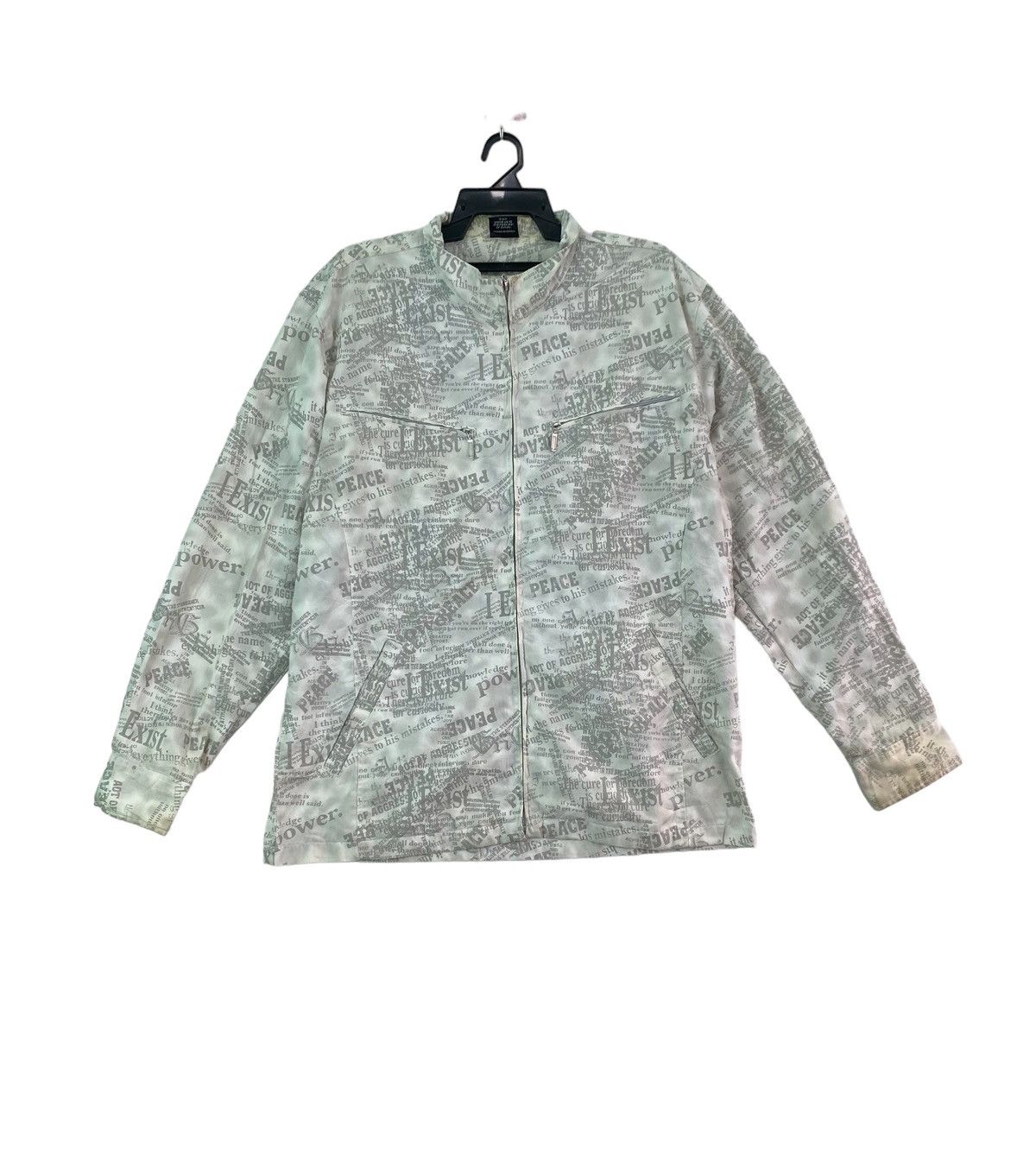 Vintage Vtg 90s Pract all overprinted shirts jacket Size US L / EU 52-54 / 3 - 1 Thumbnail