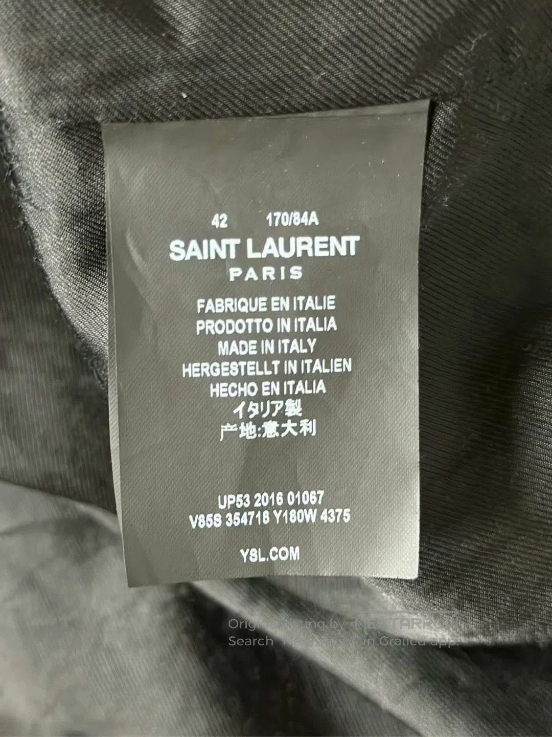 Saint Laurent Paris saint laurent light blue baseball jacket. Size US M / EU 48-50 / 2 - 5 Thumbnail