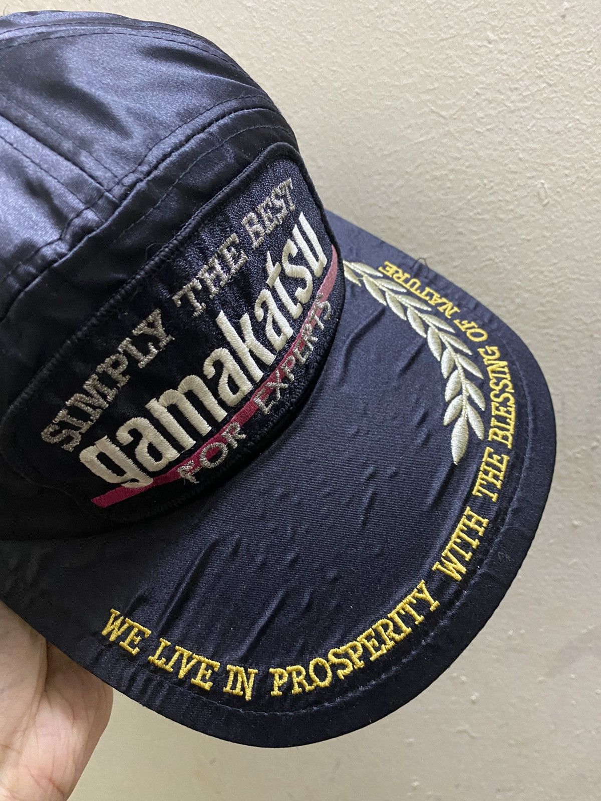 Japanese Brand VINTAGE RARE GAMAKATSU 7 PANEL NYLON ADJUSTABLE CAP Size ONE SIZE - 4 Thumbnail