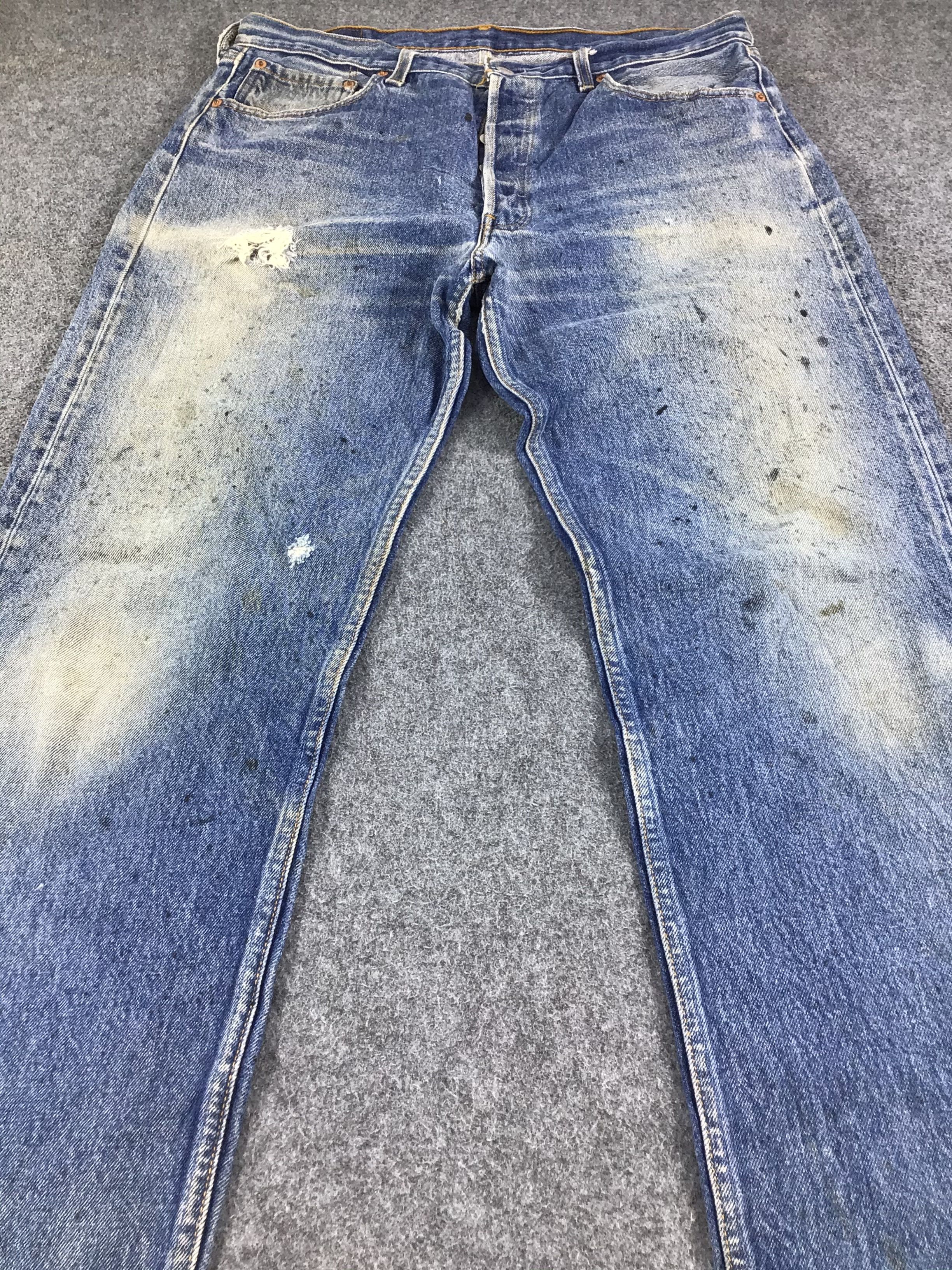 Levi's Vintage 90s Levis 501 Jeans Faded Blue Denim KJ160 Size US 34 / EU 50 - 3 Thumbnail
