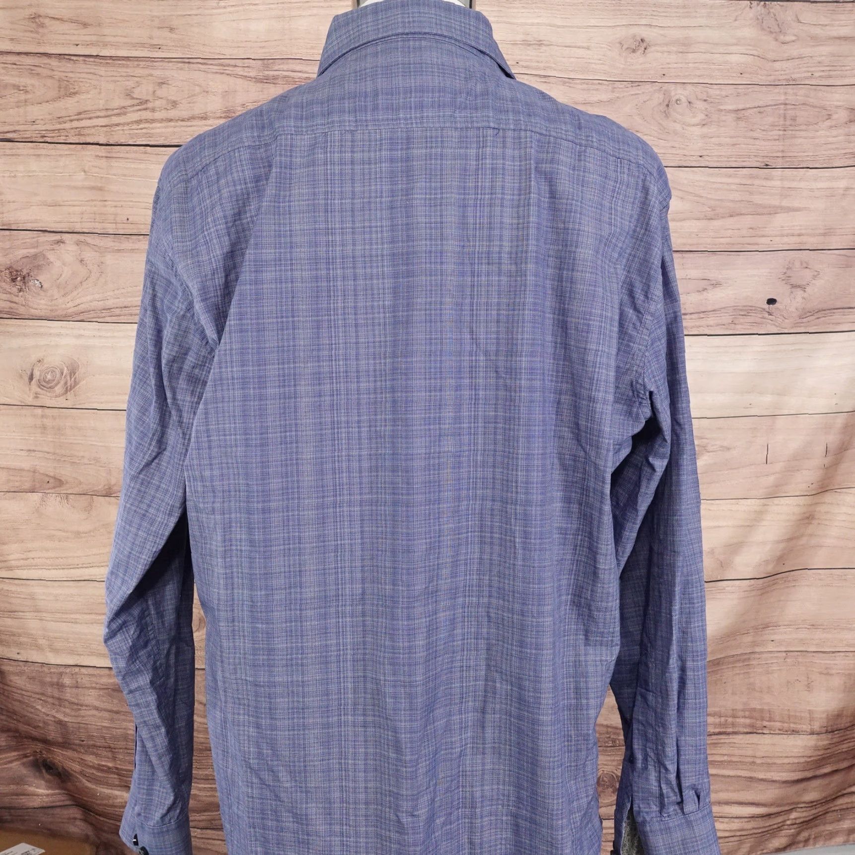 Pronto Uomo PRONTO UOMO BLUE PLAID BUTTON DOWN SHIRT MENS XL LONG SLEEVE Size US XL / EU 56 / 4 - 5 Thumbnail