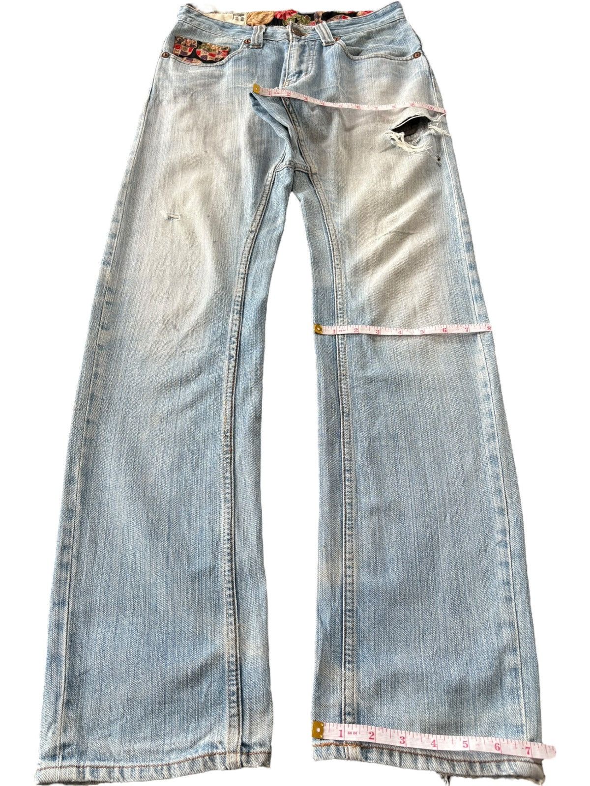 Japanese Brand Vintage Japanese Brand Distressed Reworked Jeans Size US 28 / EU 44 - 13 Thumbnail