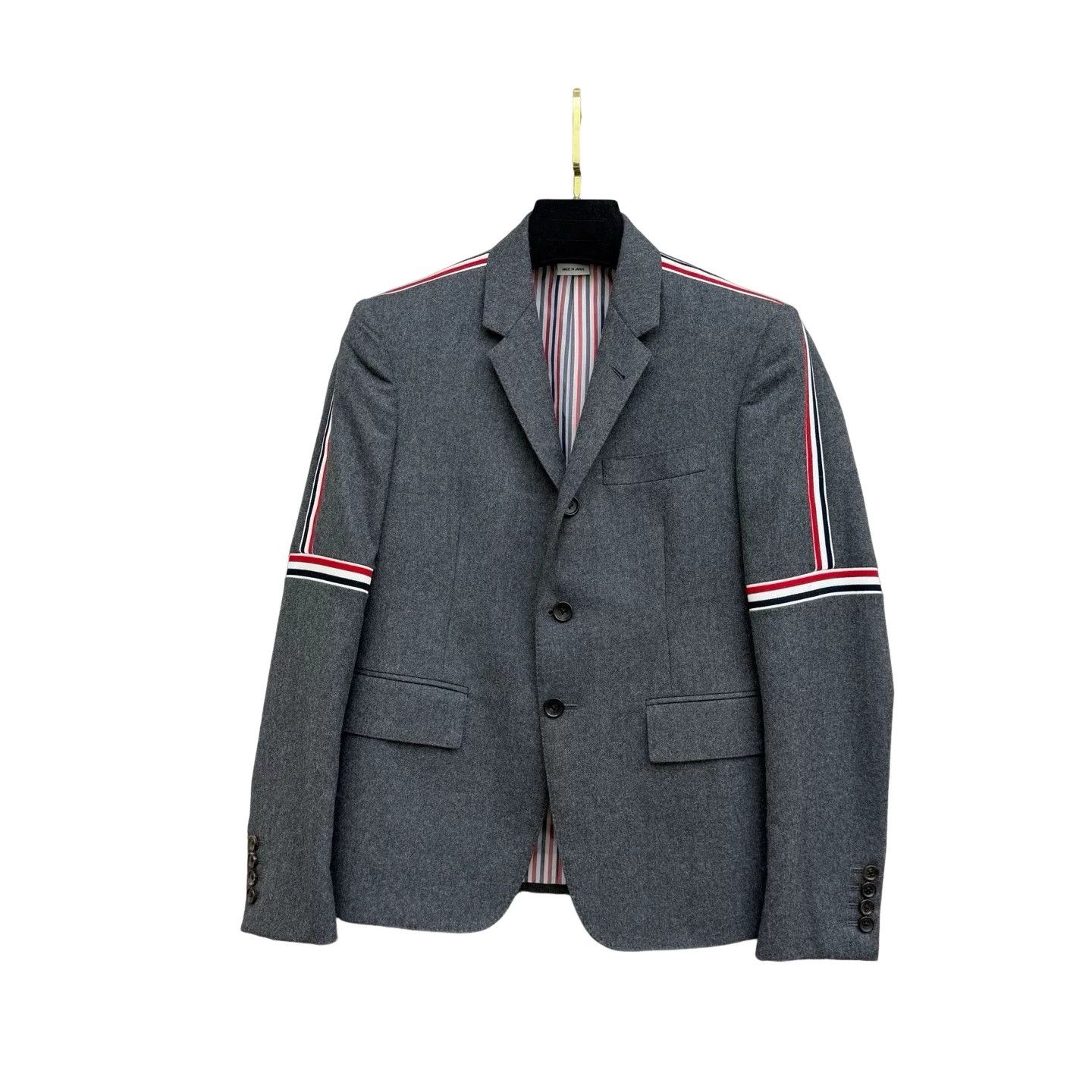 Thom Browne Arm Stripe Wool Blazer Size 38r in Gray, Men's