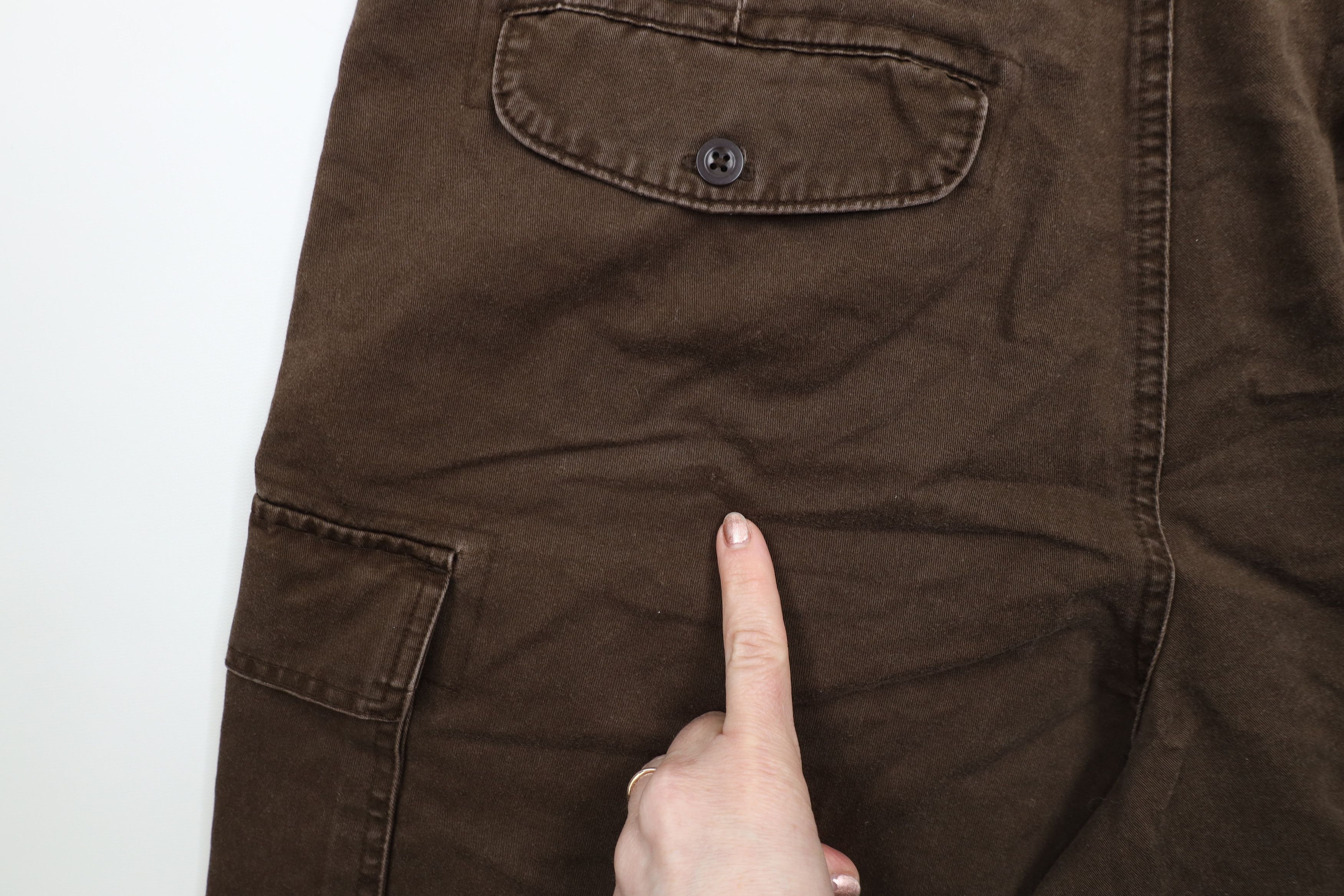 Gap × Vintage Vintage Gap Above Knee Heavyweight Cargo Shorts Brown Cotton Size US 36 / EU 52 - 15 Thumbnail