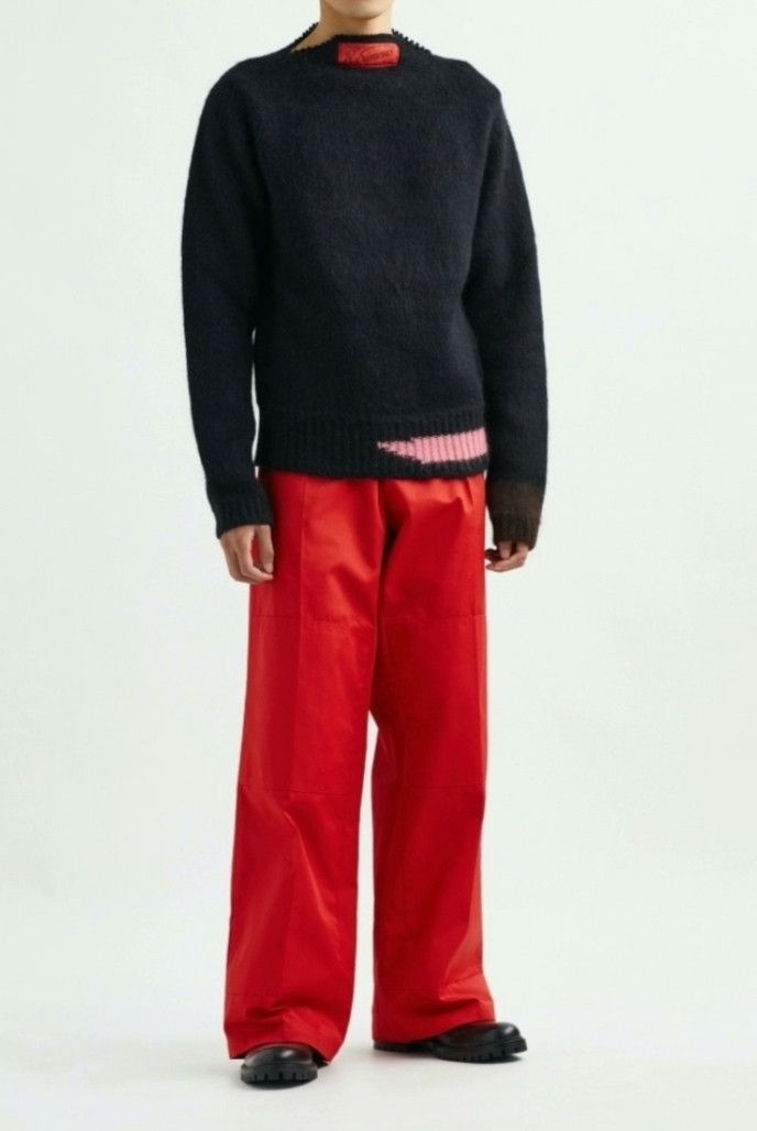 Raf Simons Black Appliquéd Wool Blend Sweater