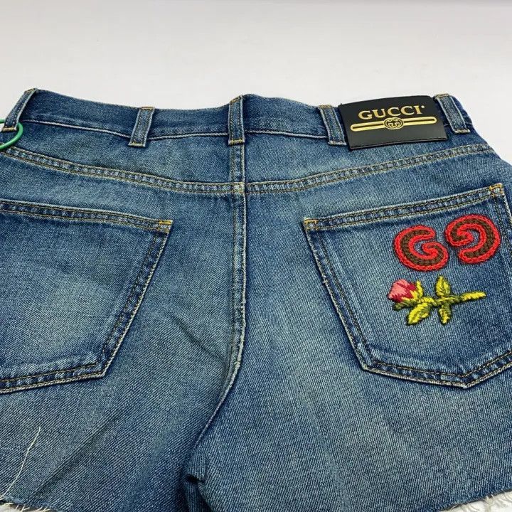 Gucci Gucci Blue Denim Shorts for Women-2507 Size 25" / US 0 / IT 36 - 3 Thumbnail