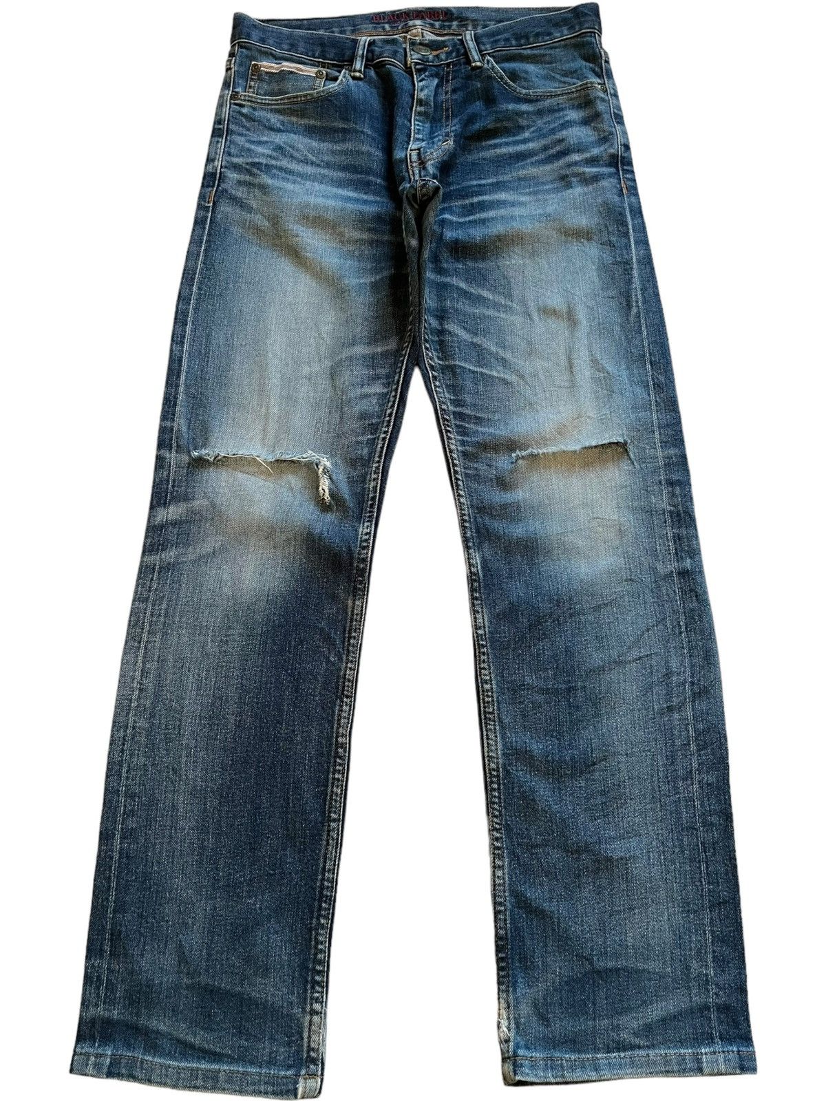 Black Label × Japanese Brand SALES🔥Vintage Black Label Selvedge Distress Jeans Size US 29 - 2 Thumbnail